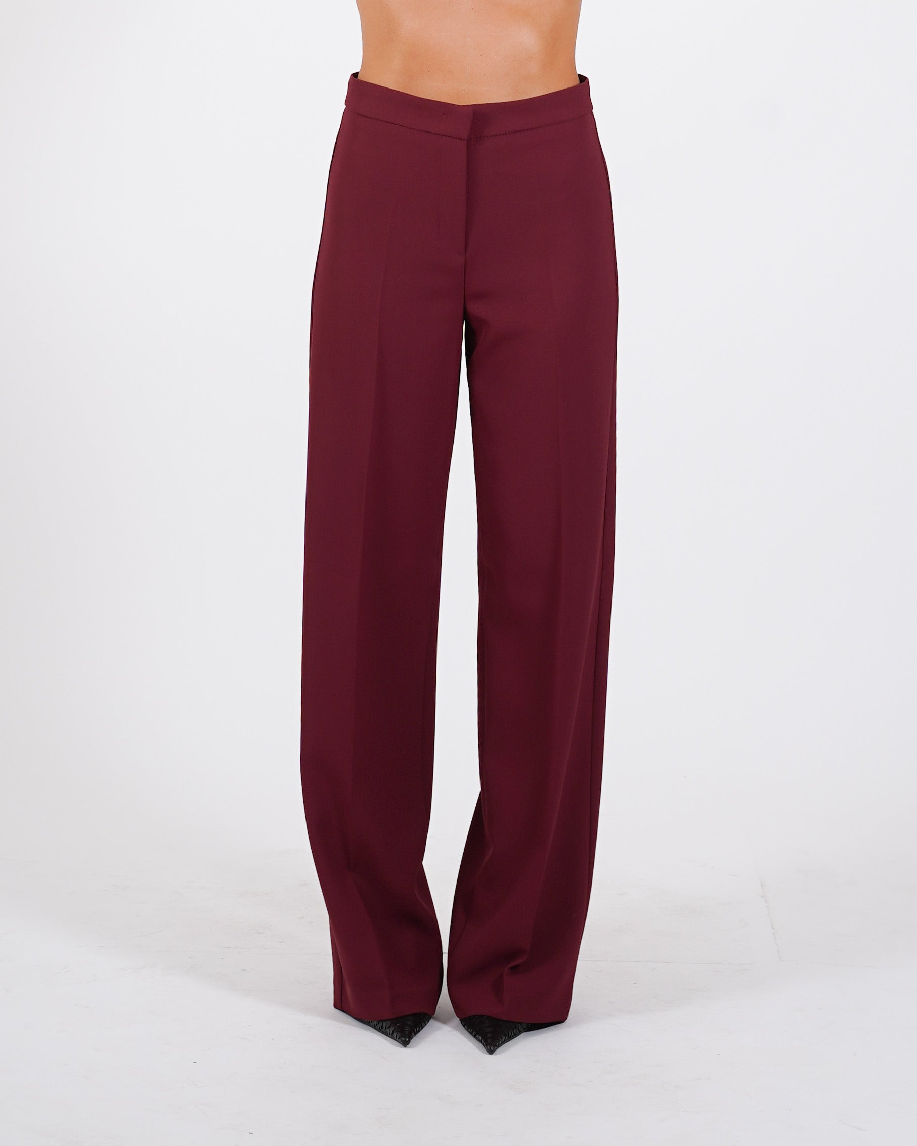 Pantaloni regular fit in tessuto crepe - Giovanna