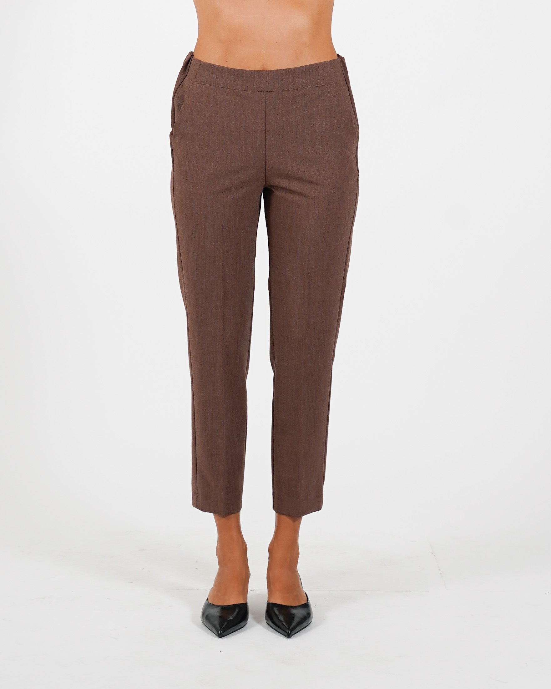 Pantaloni slim fit con elastico in fresco lana - Judas