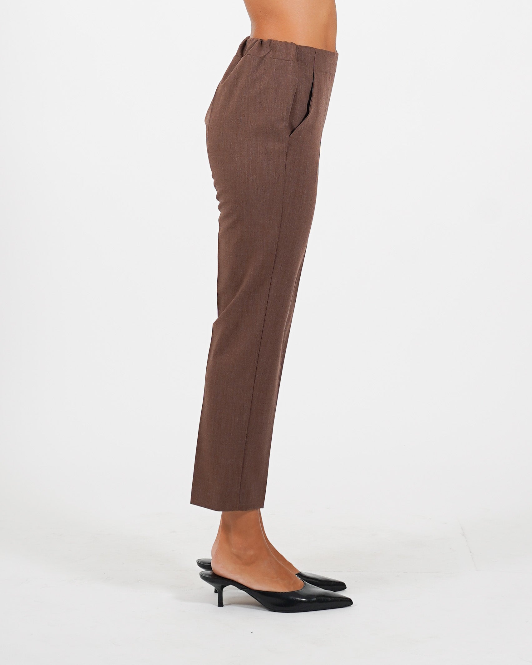 Pantaloni slim fit con elastico in fresco lana - Judas