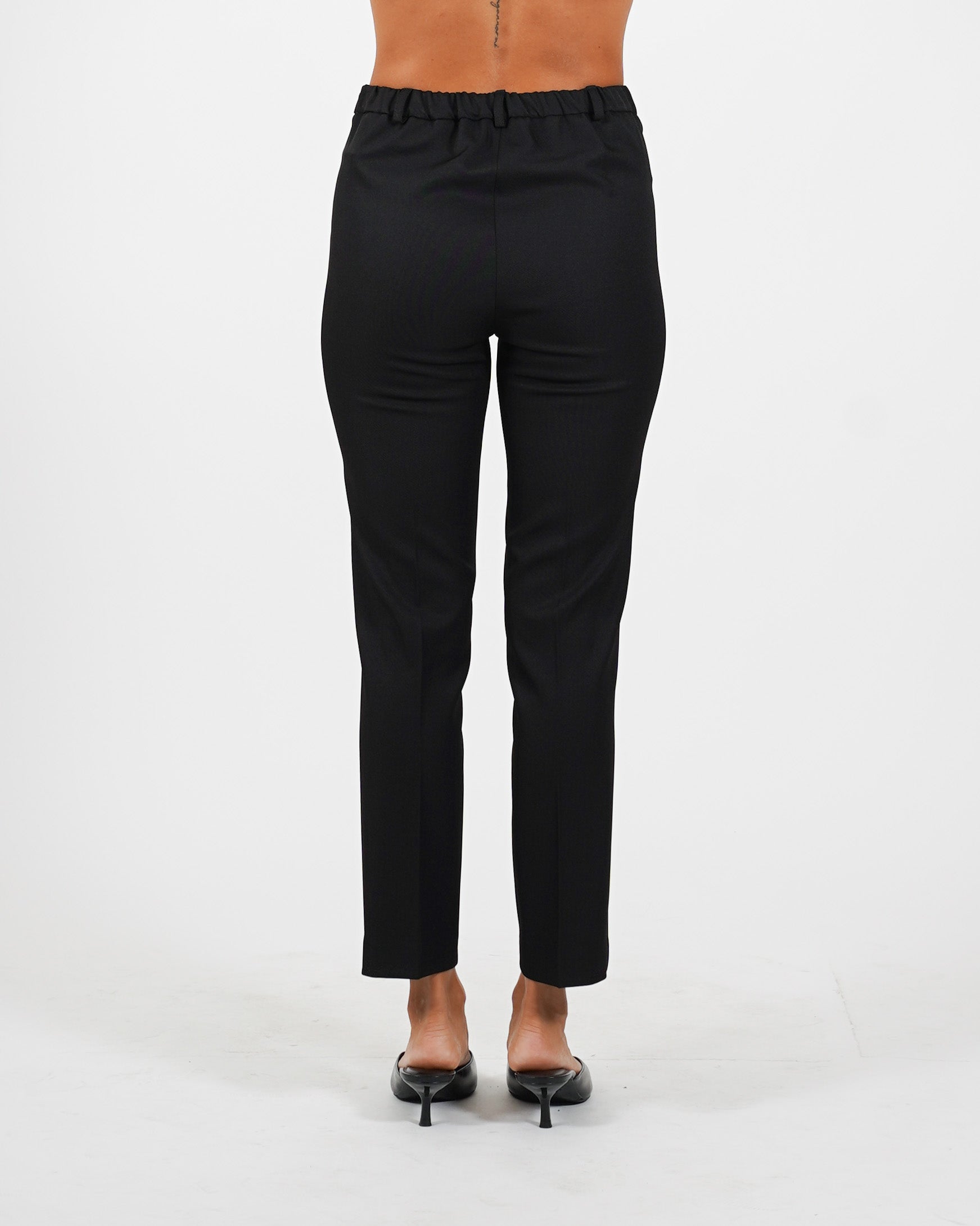 Pantaloni slim fit con elastico in fresco lana - Judas