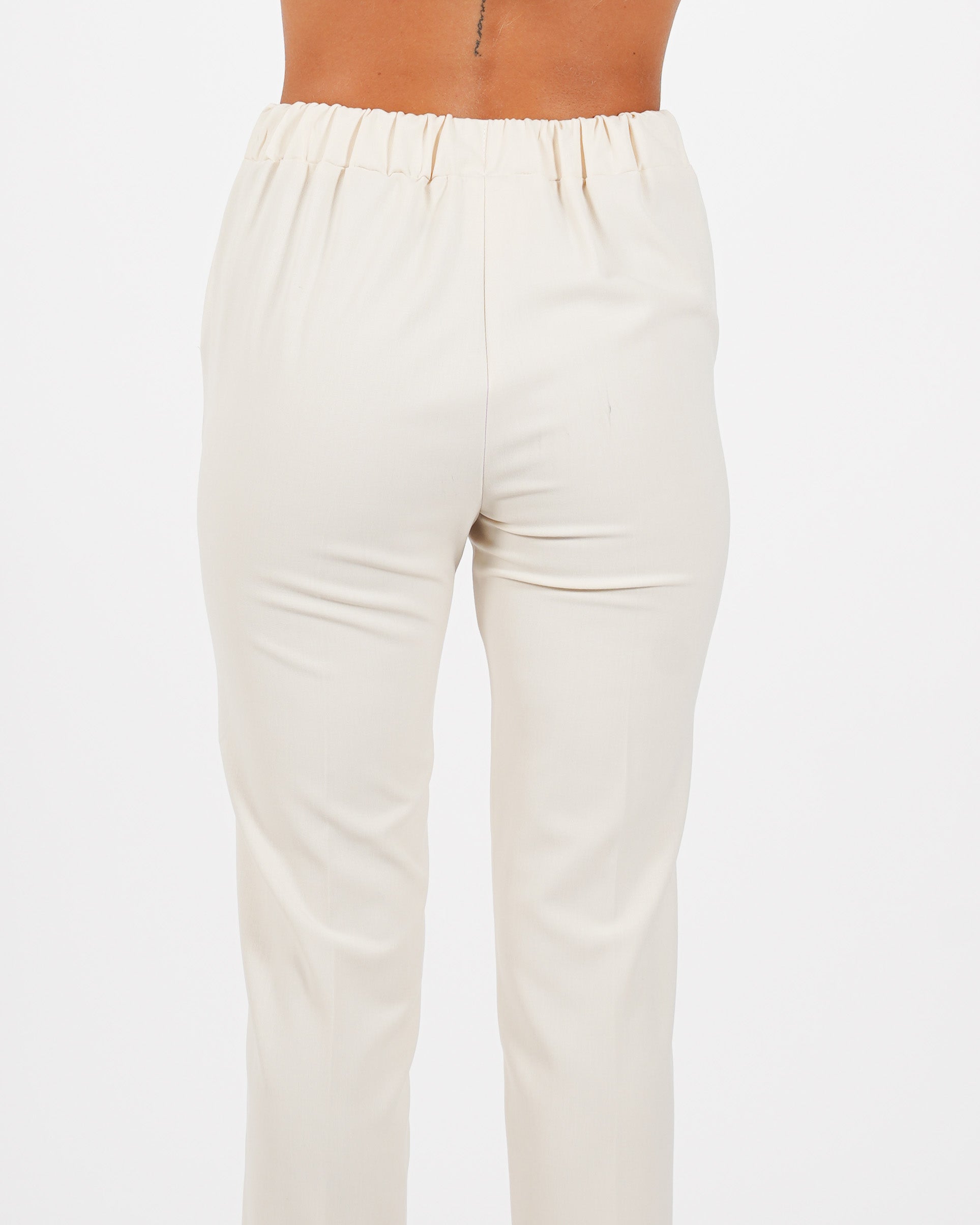 Pantaloni slim fit con elastico in fresco lana - Judas