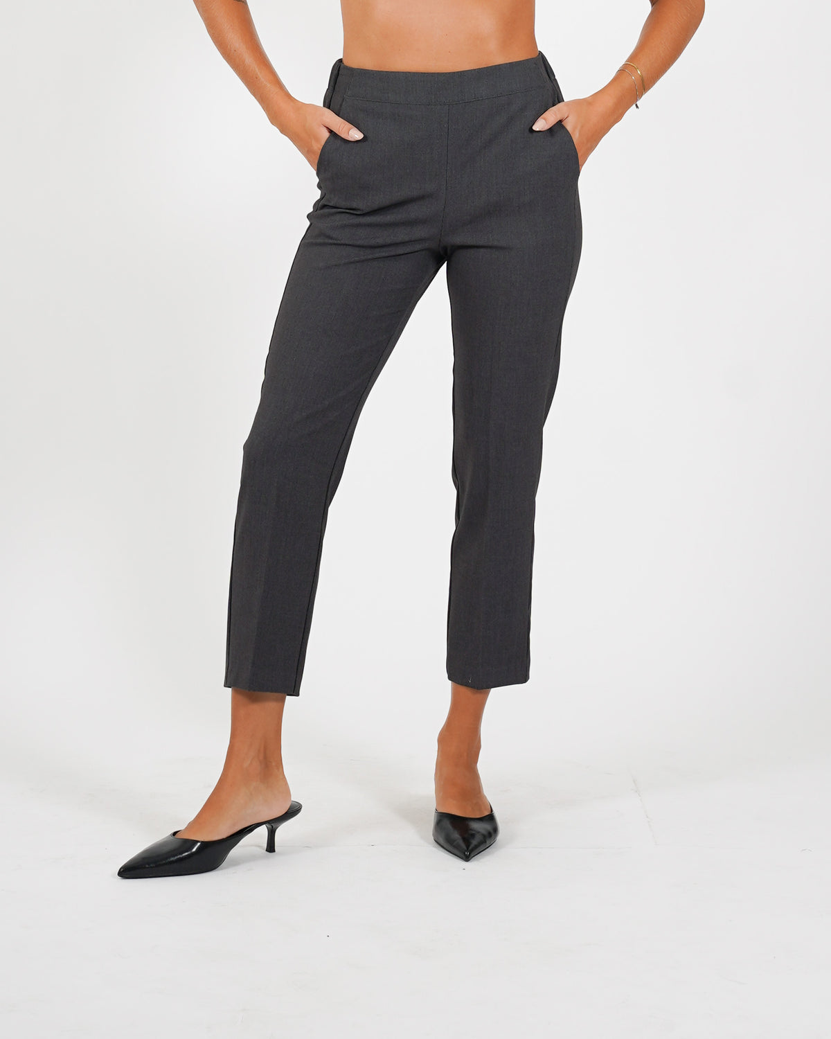 Pantaloni slim fit con elastico in fresco lana - Judas