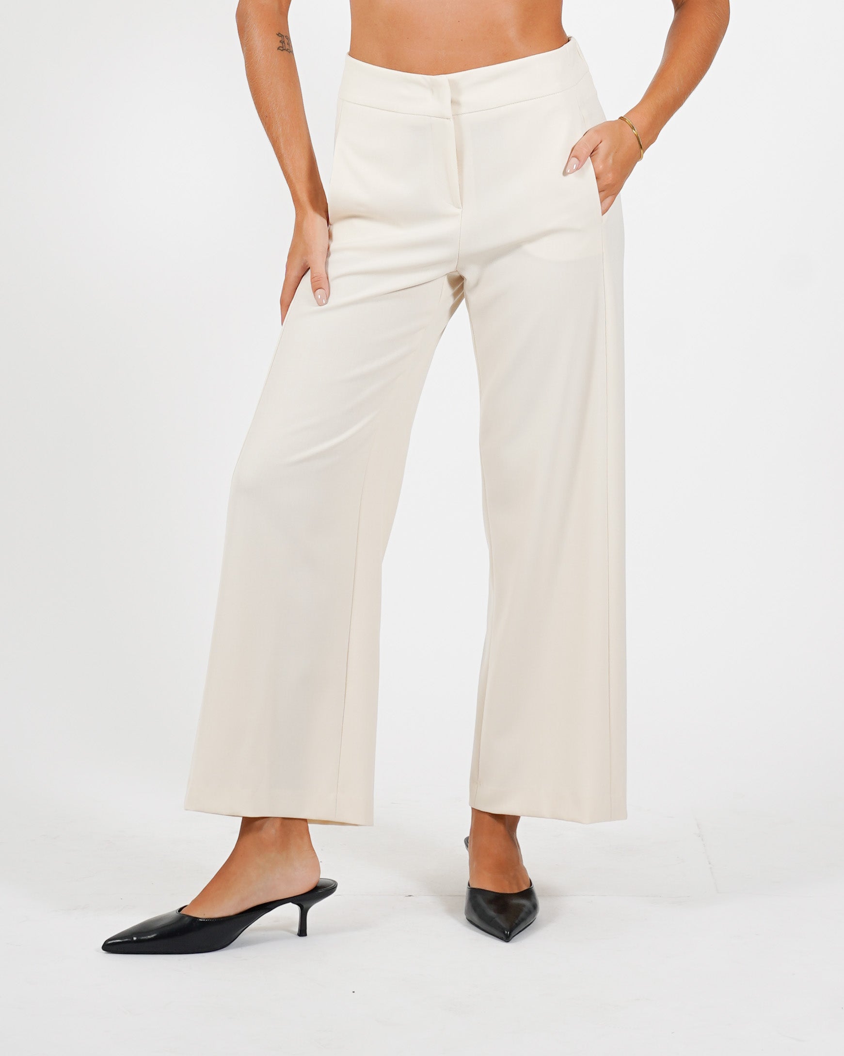 Pantaloni cropped in eco fibra - Manzano