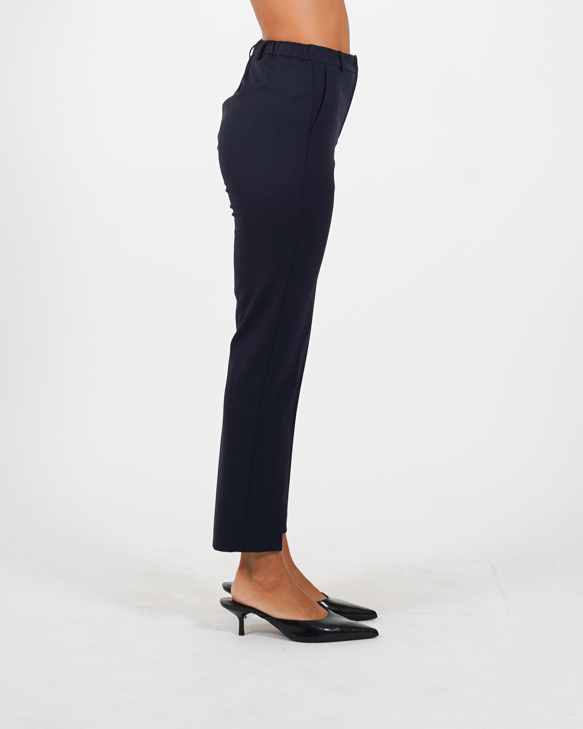Pantaloni slim fit con bustino in fresco lana - Vidula