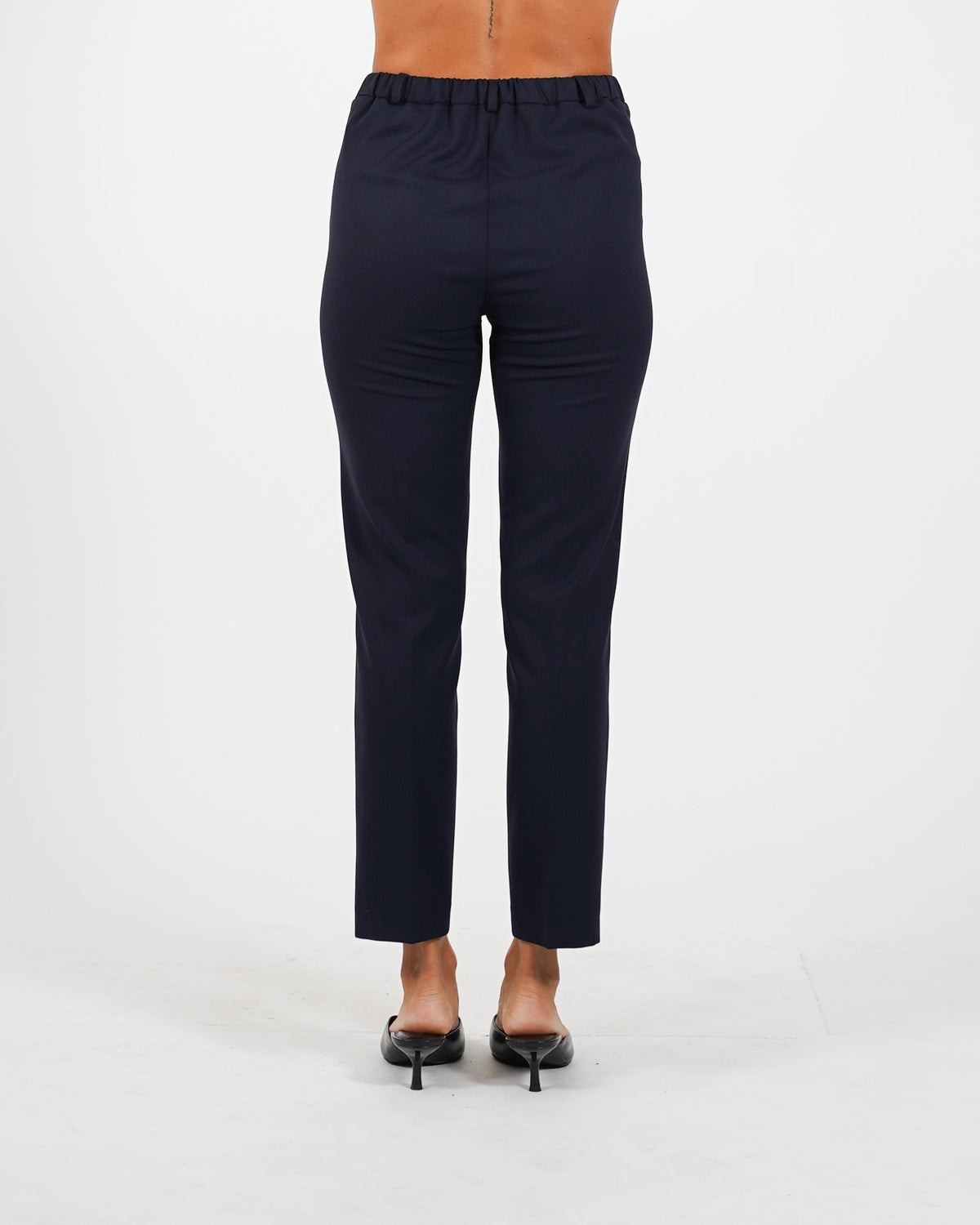Pantaloni slim fit con bustino in fresco lana - Vidula