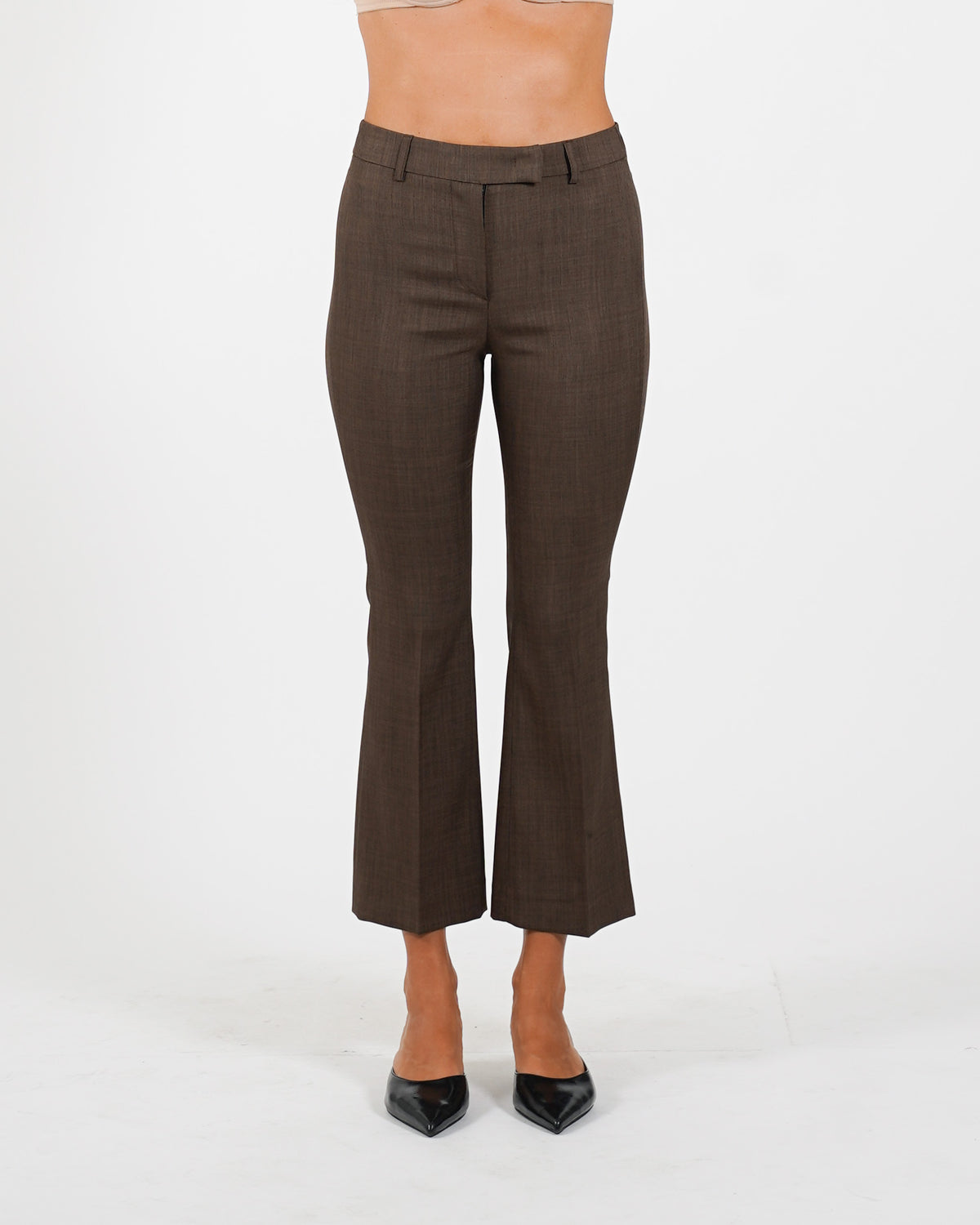 Pantaloni slim fit con bustino in fresco lana - Varsha