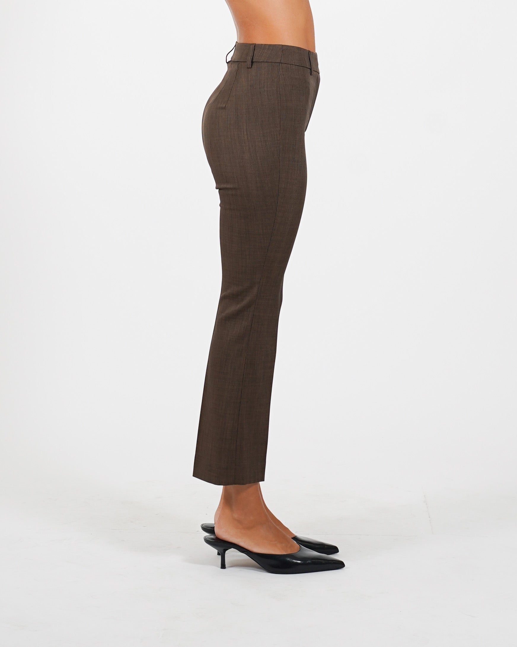 Pantaloni slim fit con bustino in fresco lana - Varsha