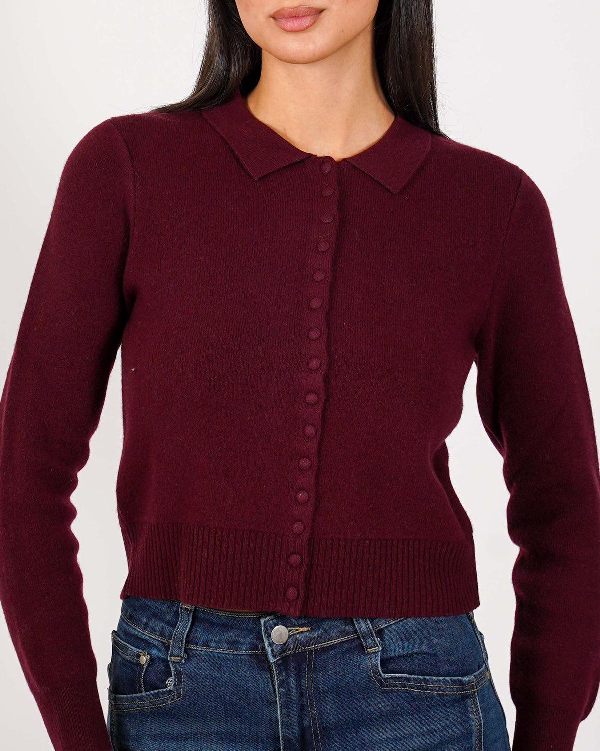 Cardigan in maglia con bottoni tono su tono - Joanna