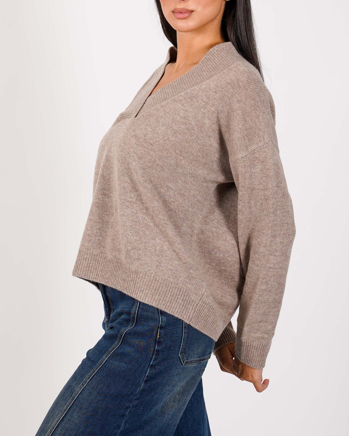 Maglia scollo a V in lana - Gianna