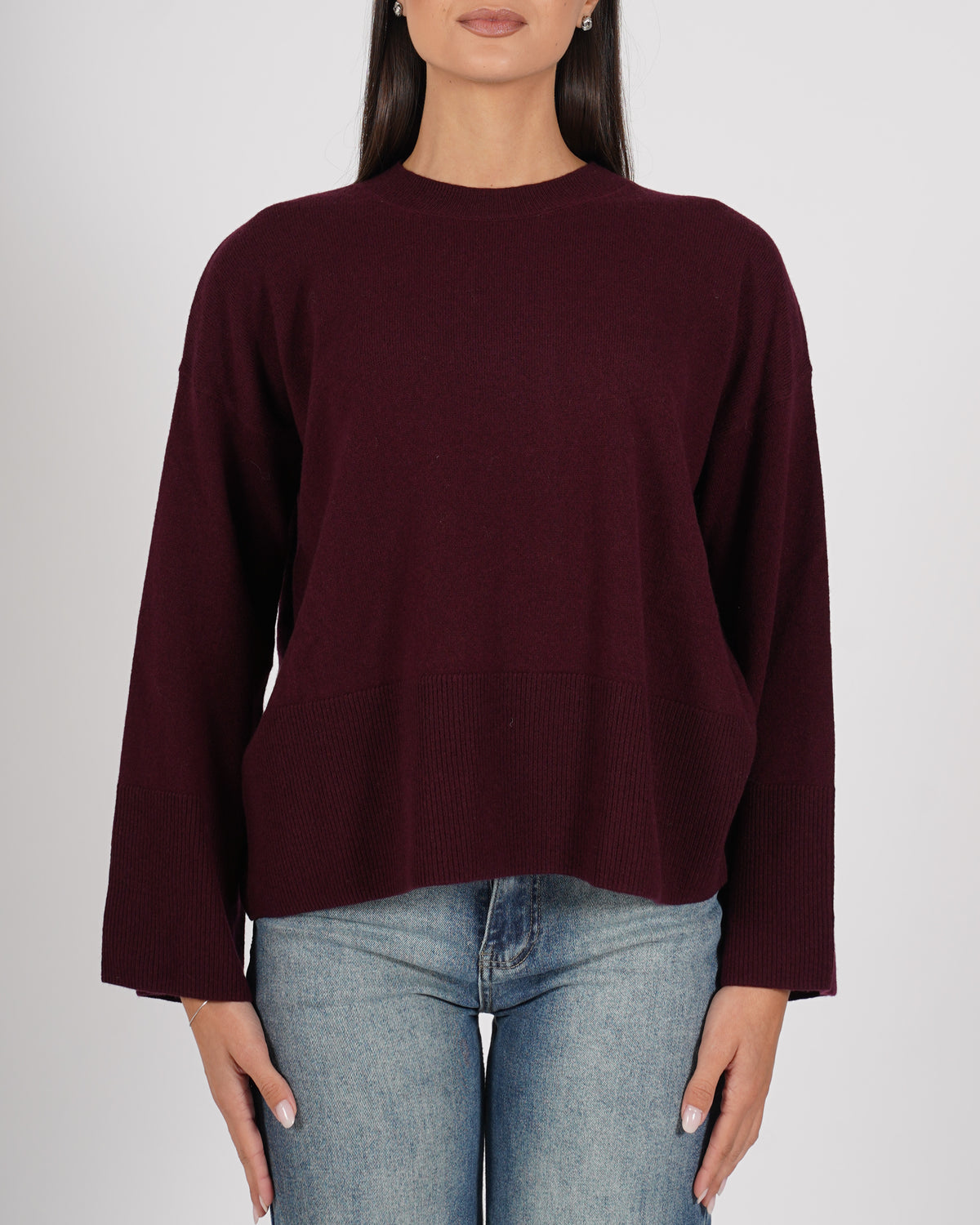 Maglia girocollo in mano lana- Halima