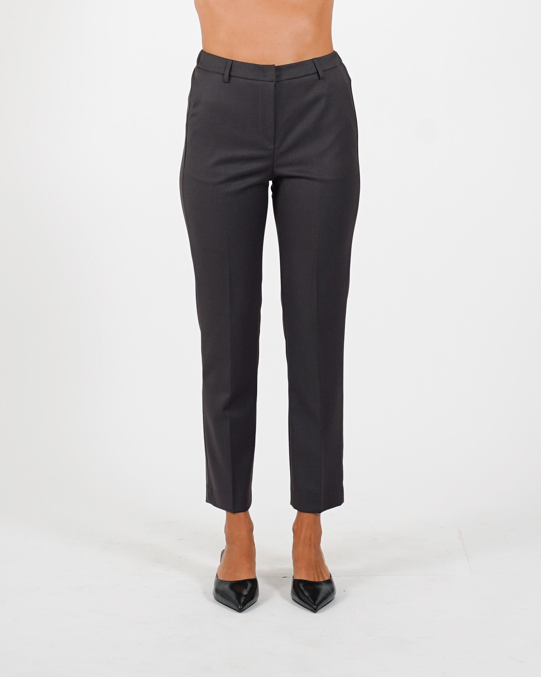 Pantaloni slim fit con bustino in fresco lana - Vidula