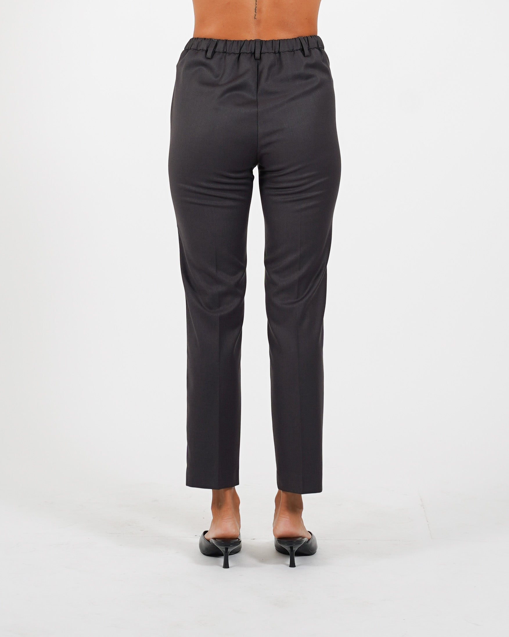 Pantaloni slim fit con bustino in fresco lana - Vidula