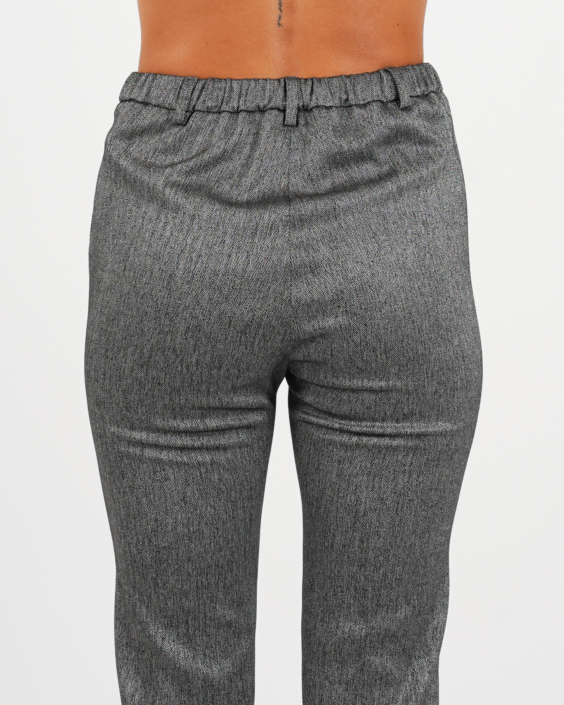 Pantaloni slim fit con bustino in fresco lana - Vidula