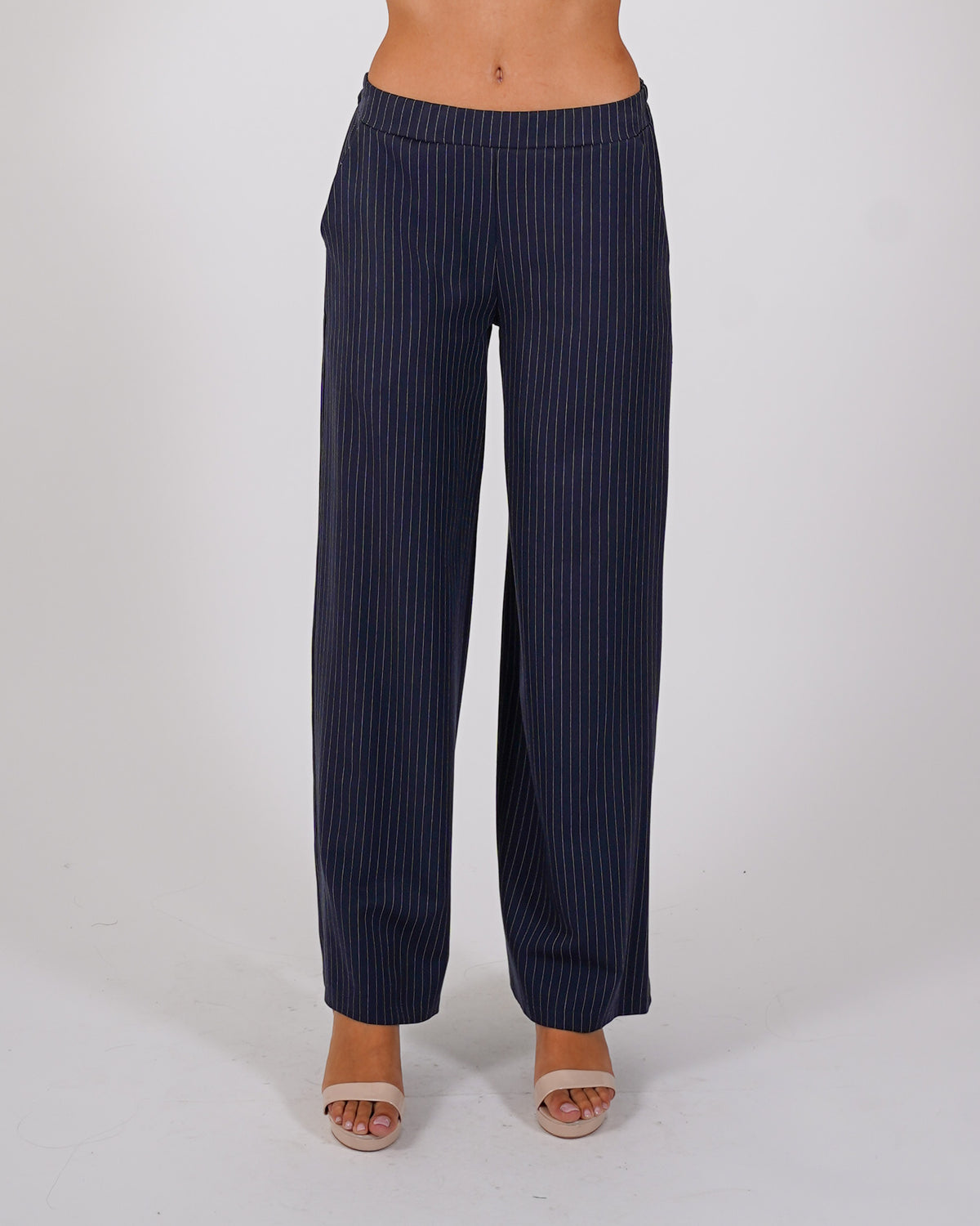 Pantaloni con baschina e gamba larga - Concetta
