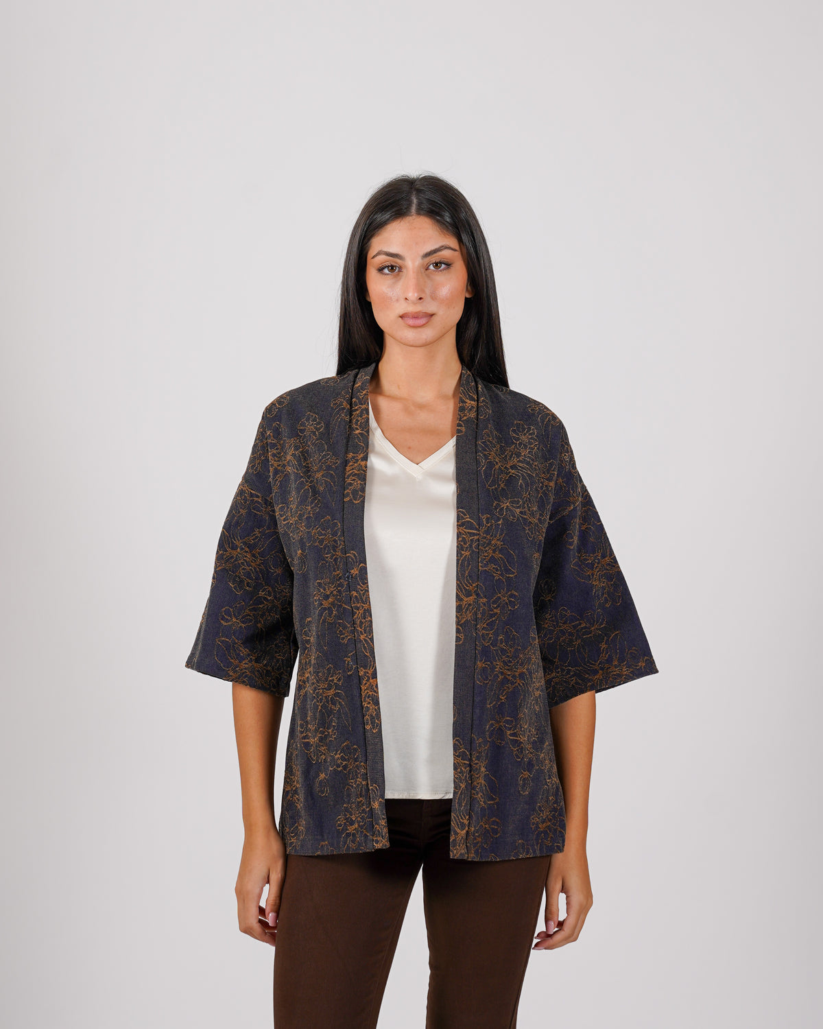 Kimono in tessuto jacquard - Lidia