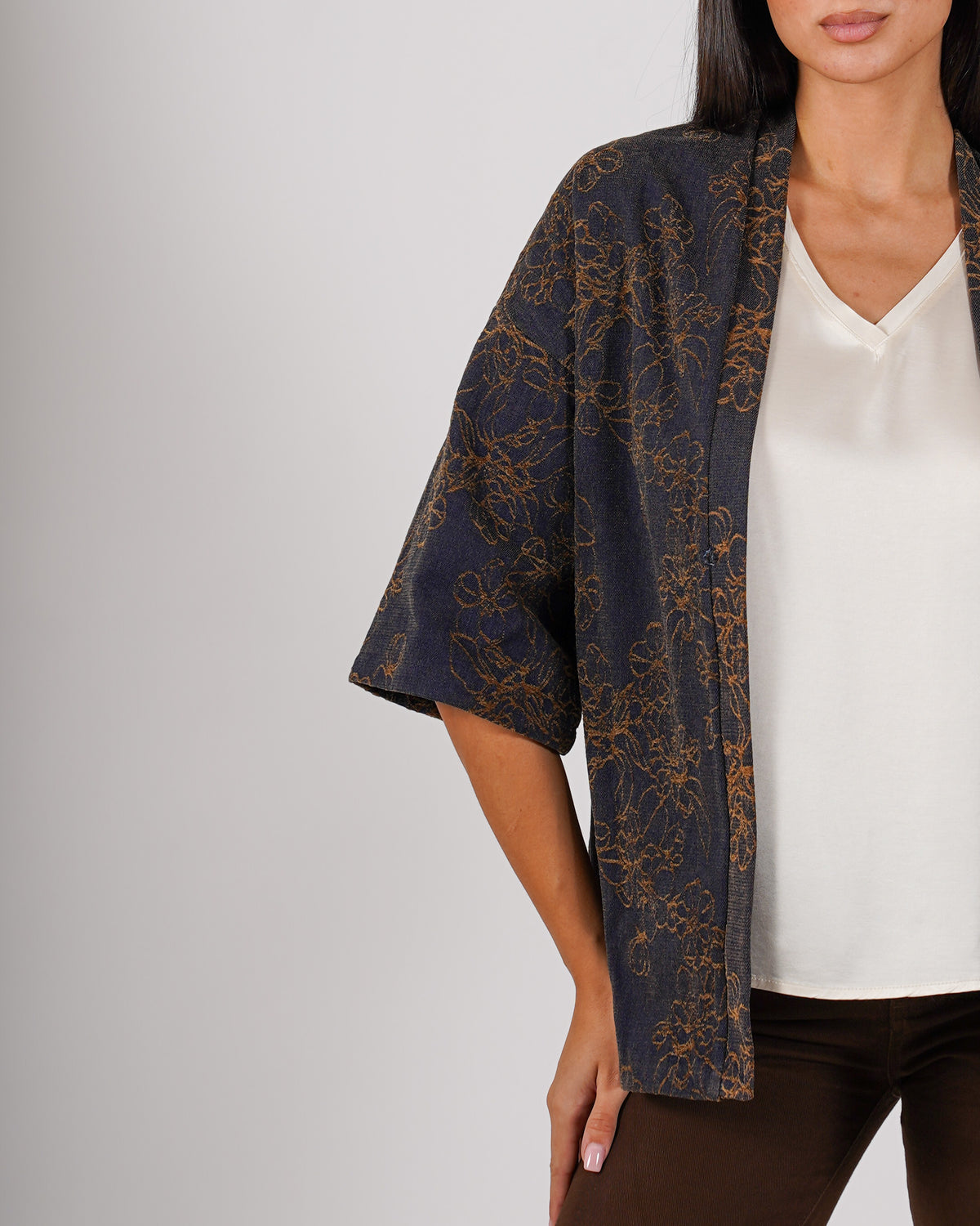 Kimono in tessuto jacquard - Lidia