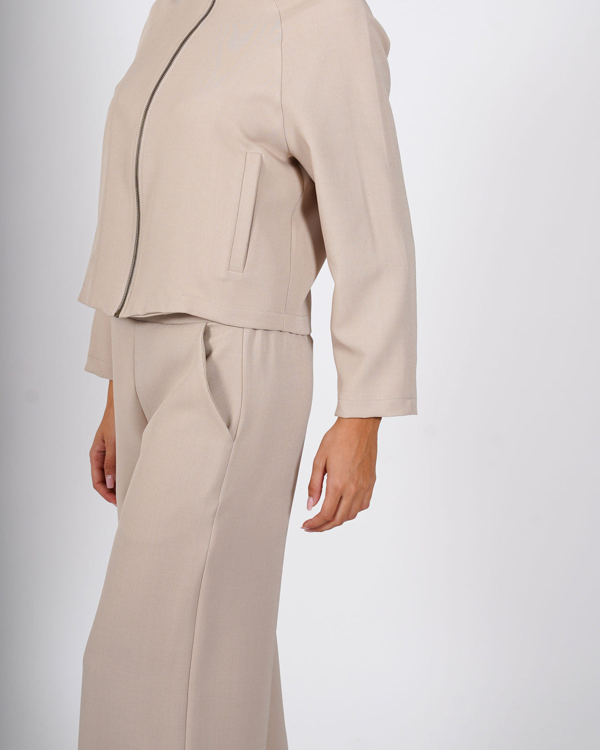 Giacca cropped con zip - Sannita