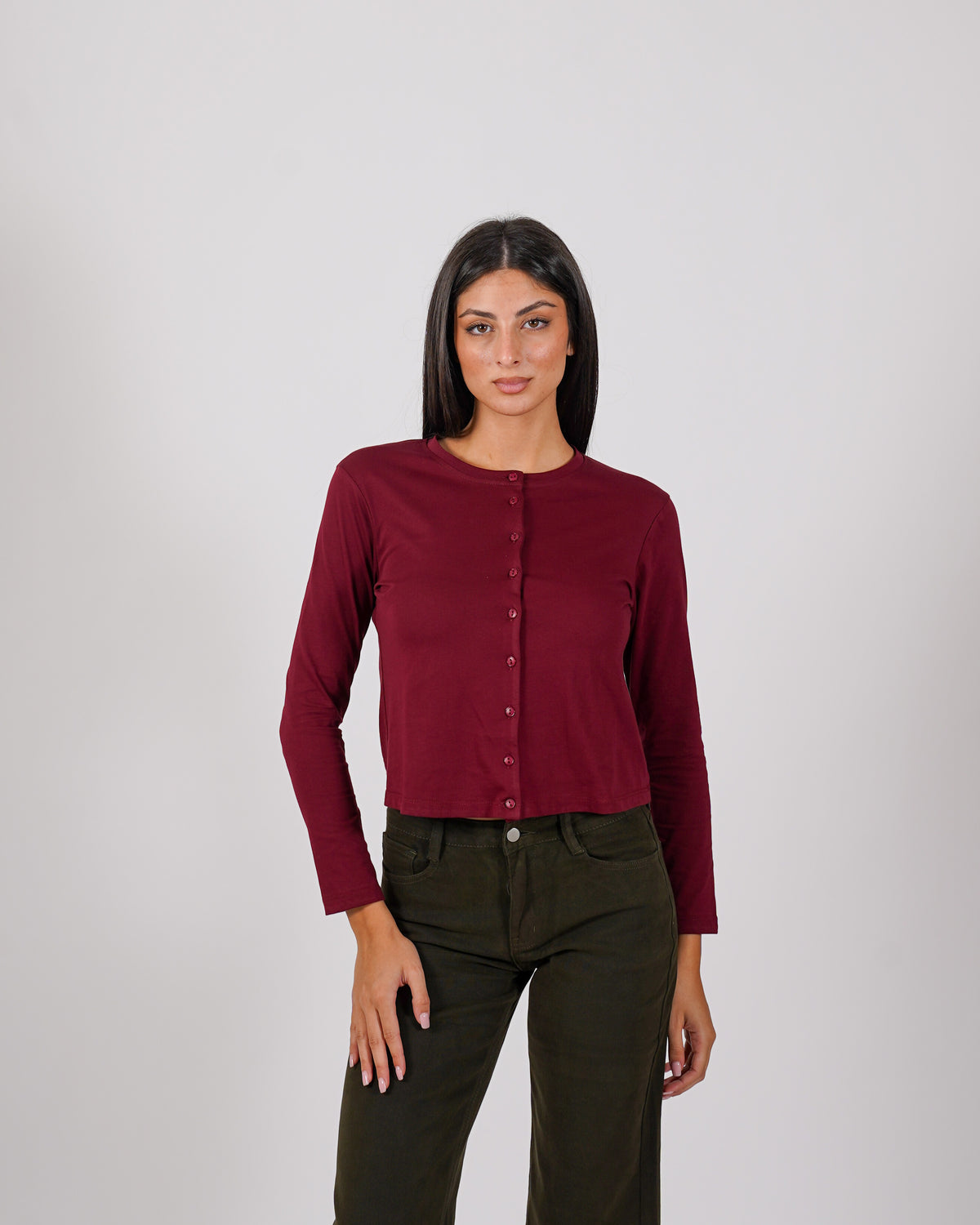 Shirt serafino slim fit in cotone - Magica