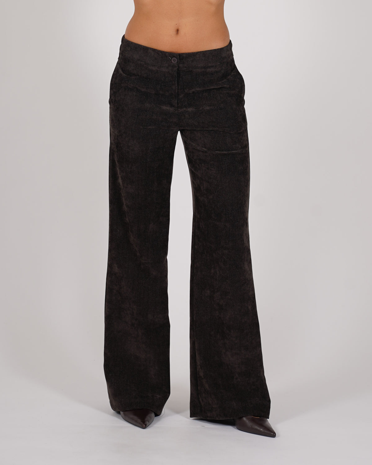 Pantaloni con baschina e gamba larga - Spagnola