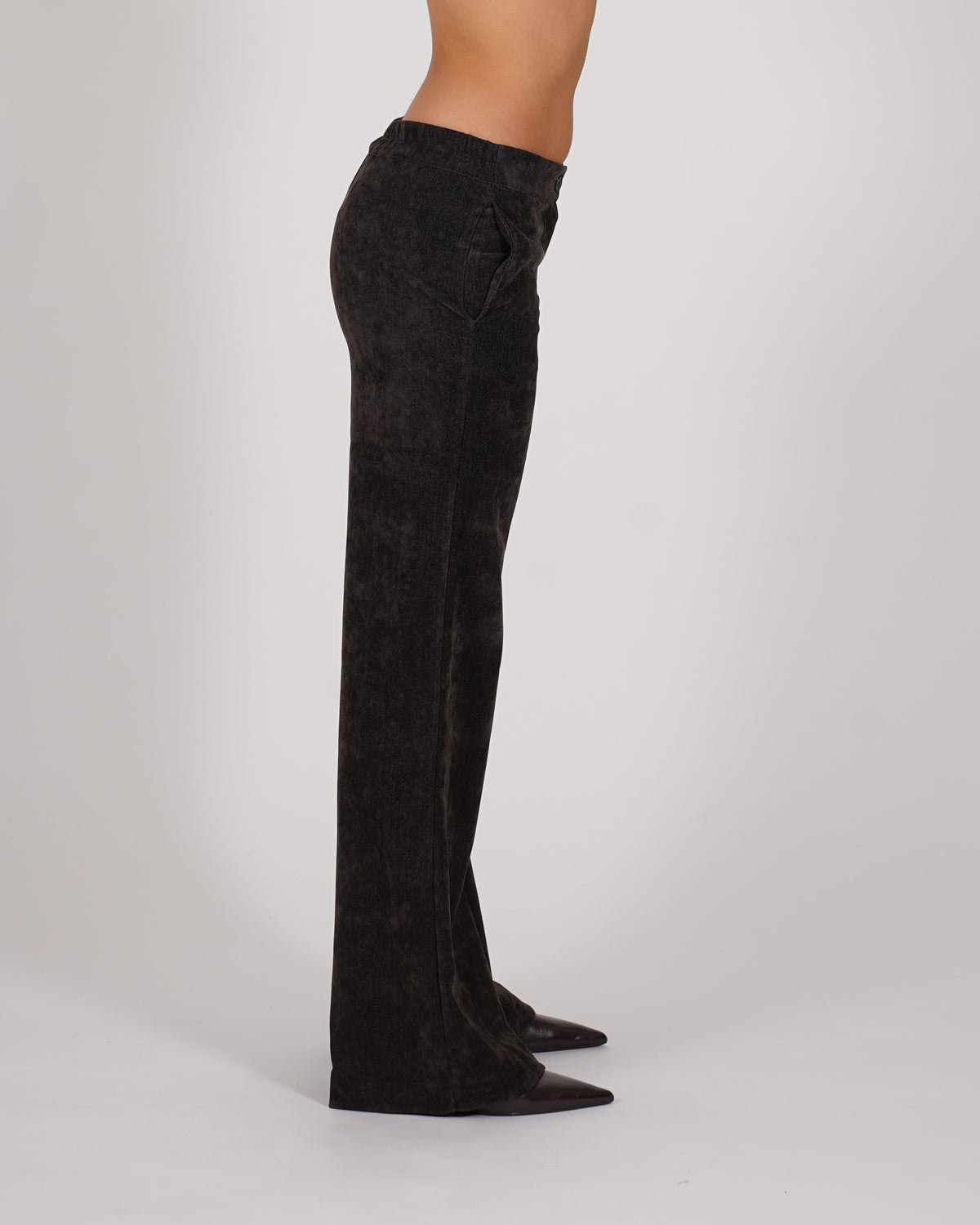Pantaloni con baschina e gamba larga - Spagnola