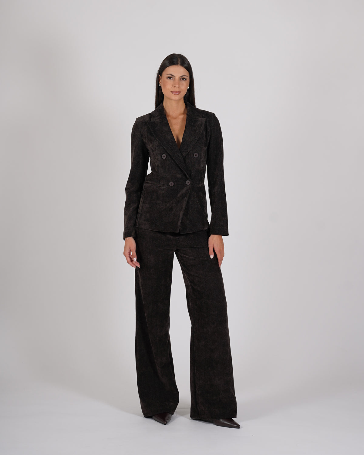 Pantaloni con baschina e gamba larga - Spagnola