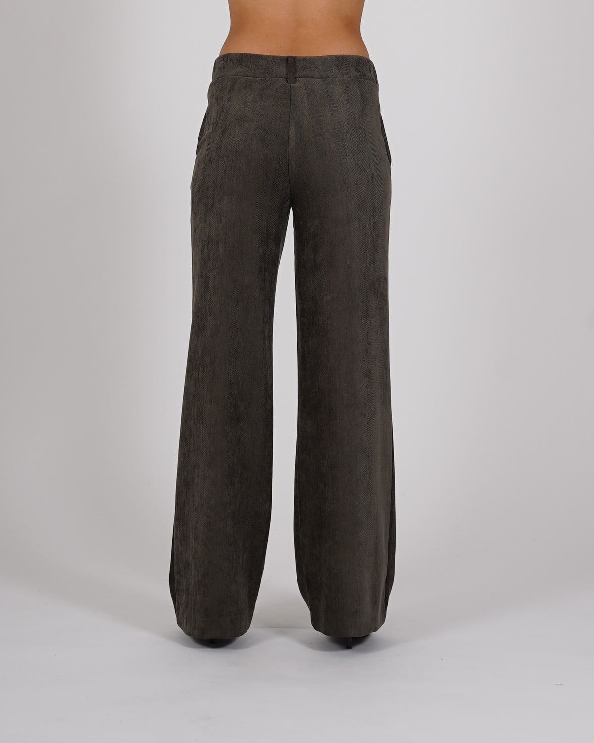 Pantaloni regular fit in mano velluo liscio - Abbazia