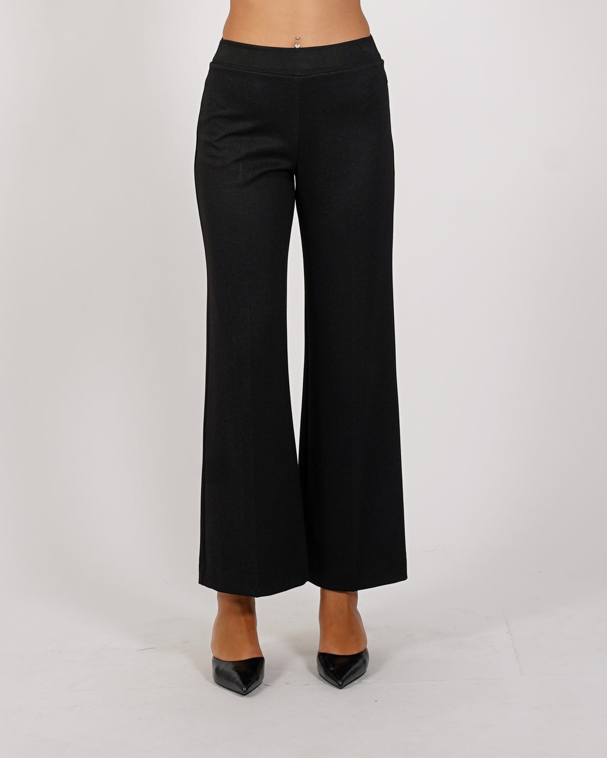 Pantaloni cropped in tessuto diagonale - Durango