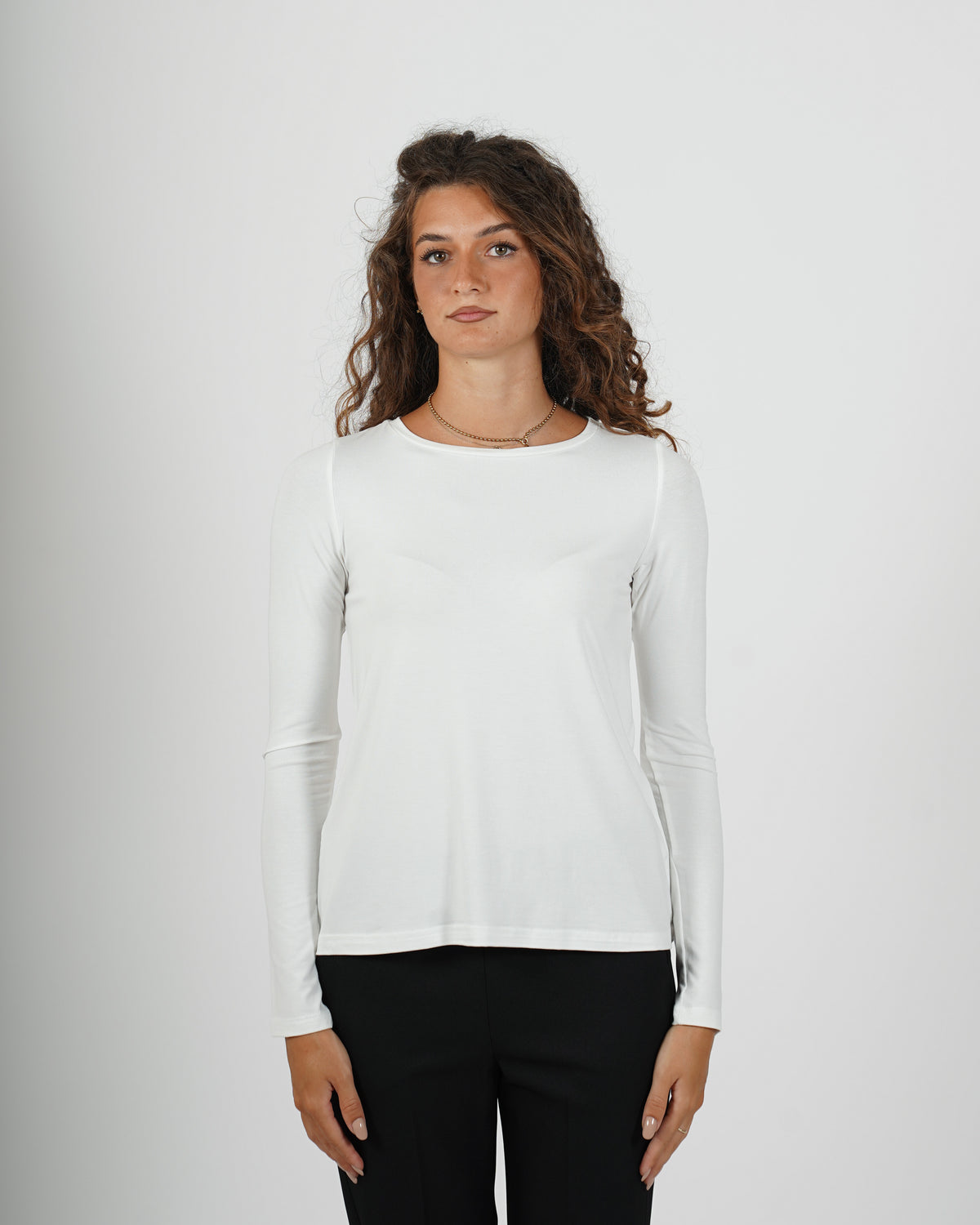 Shirt girocollo manica lunga in eco fibra - Dresda