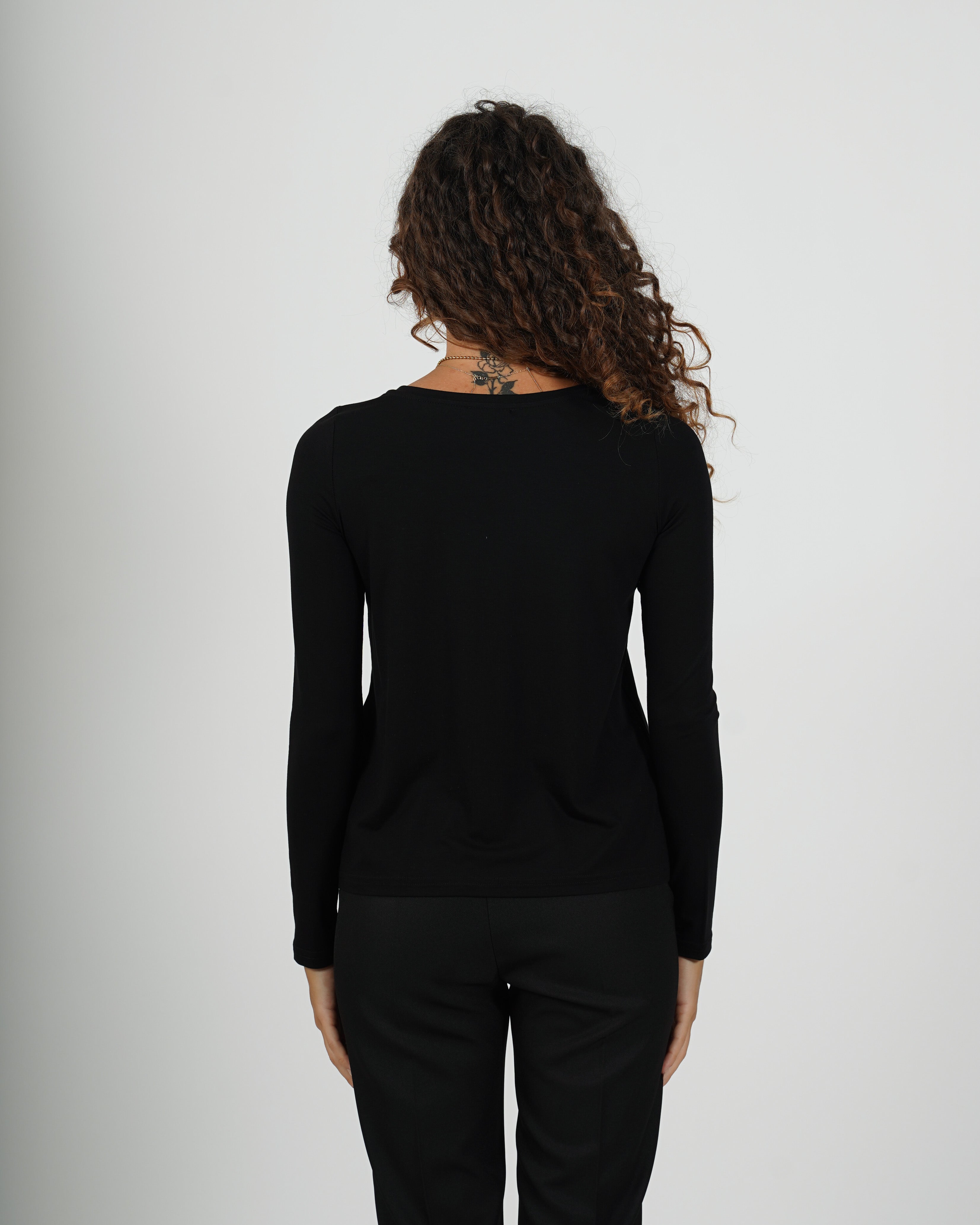 Shirt girocollo manica lunga in eco fibra - Dresda