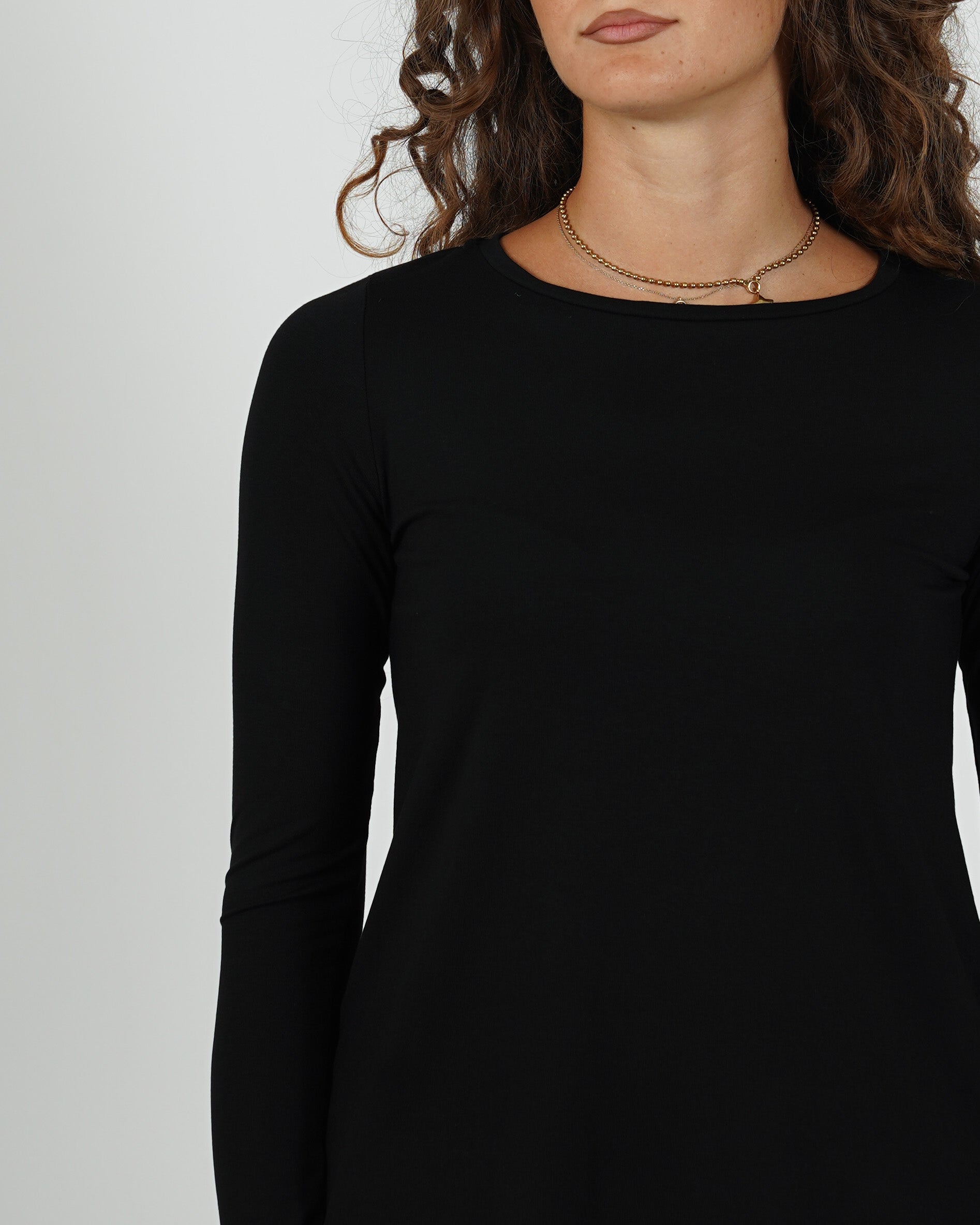 Shirt girocollo manica lunga in eco fibra - Dresda