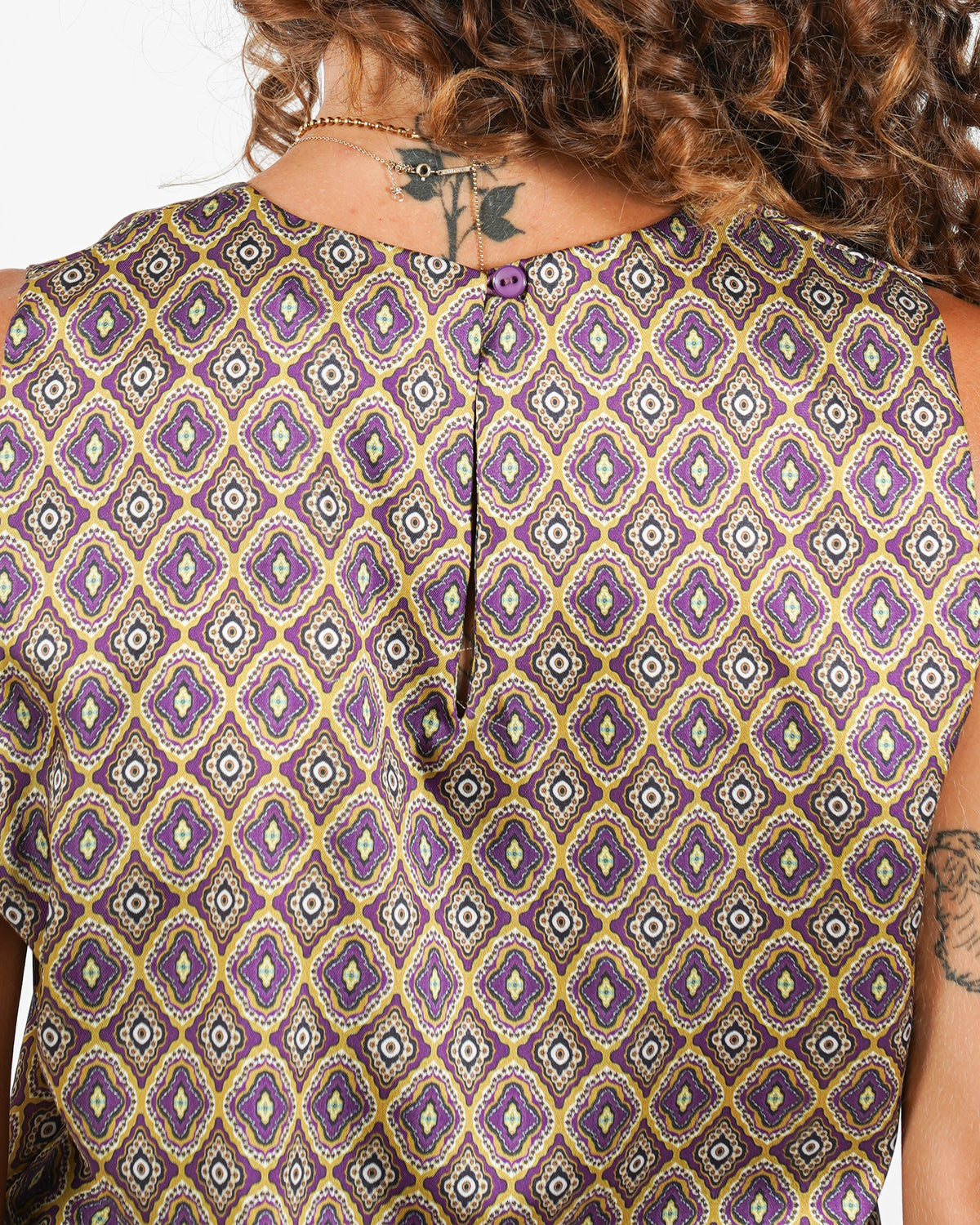 Blusa girocollo smanicata stampata - Ipanema