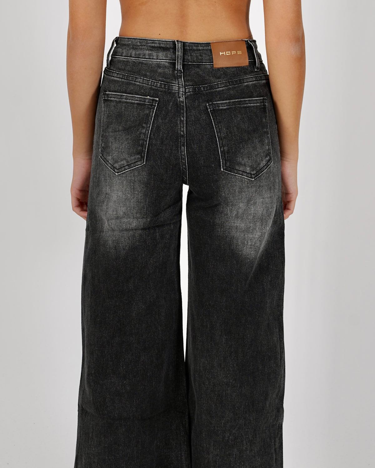 Jeans stretch gamba larga con vita regolare - Copacabana