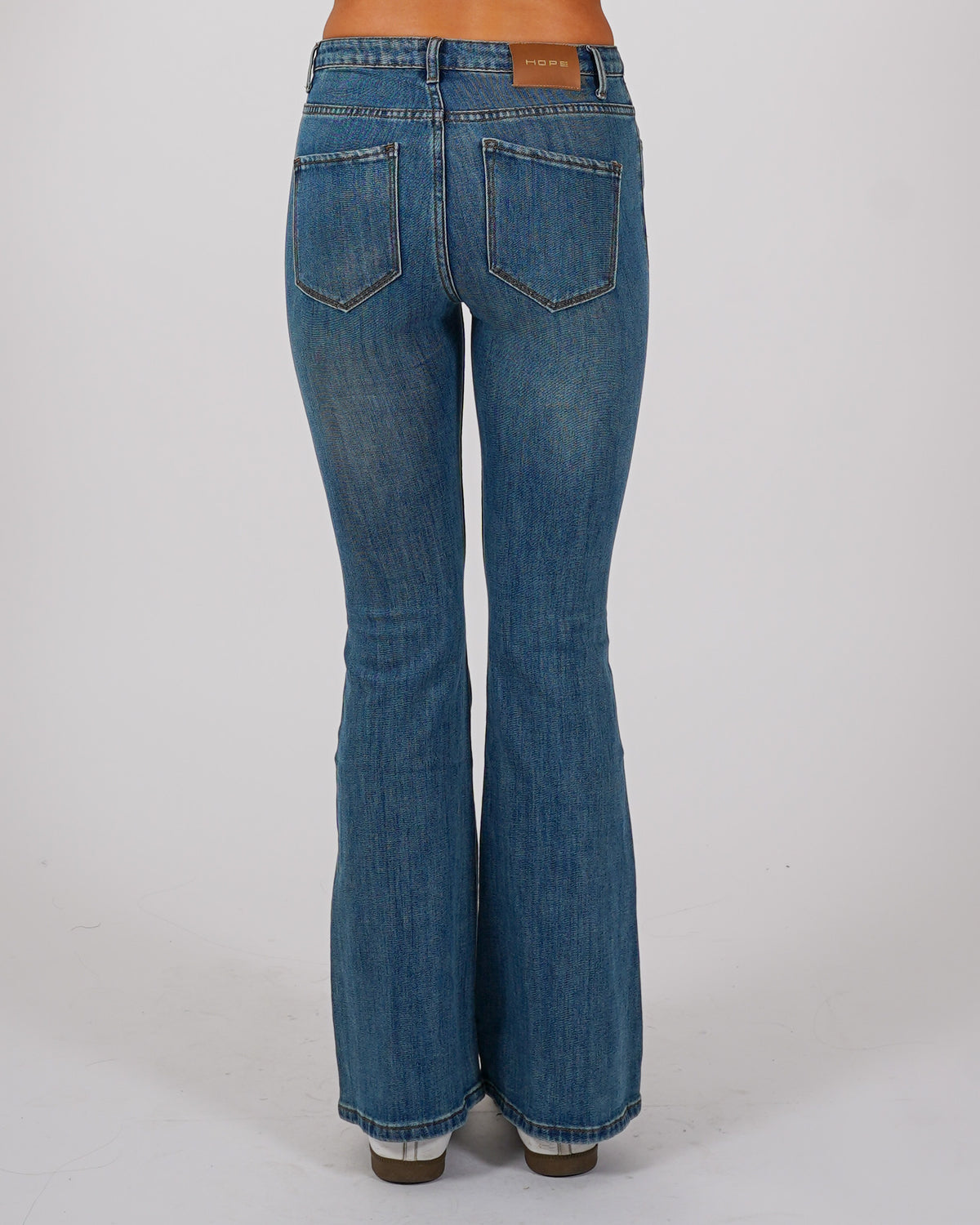 Jeans stretch gamba larga con vita regolare - Olimpica