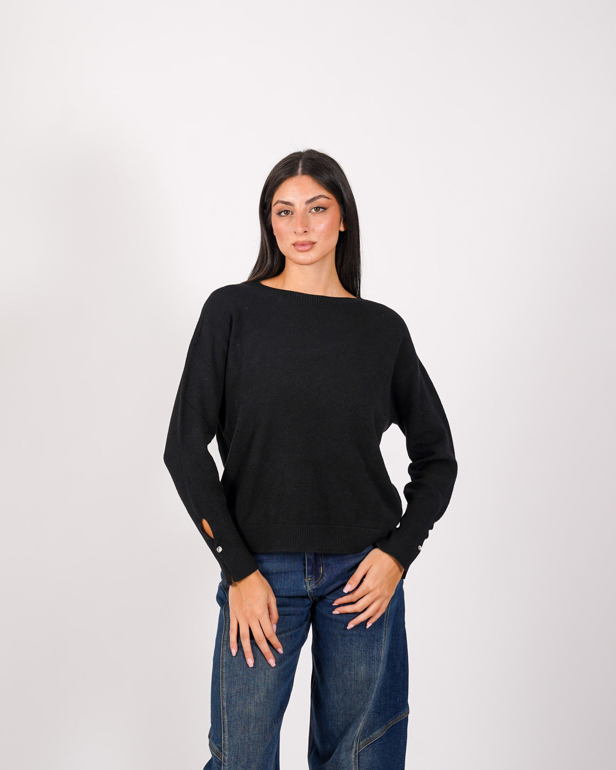 Maglia girocollo in mano viscosa - Kadya