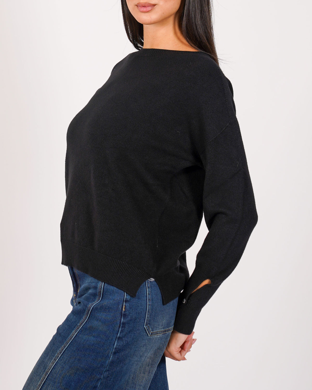 Maglia girocollo in mano viscosa - Kadya