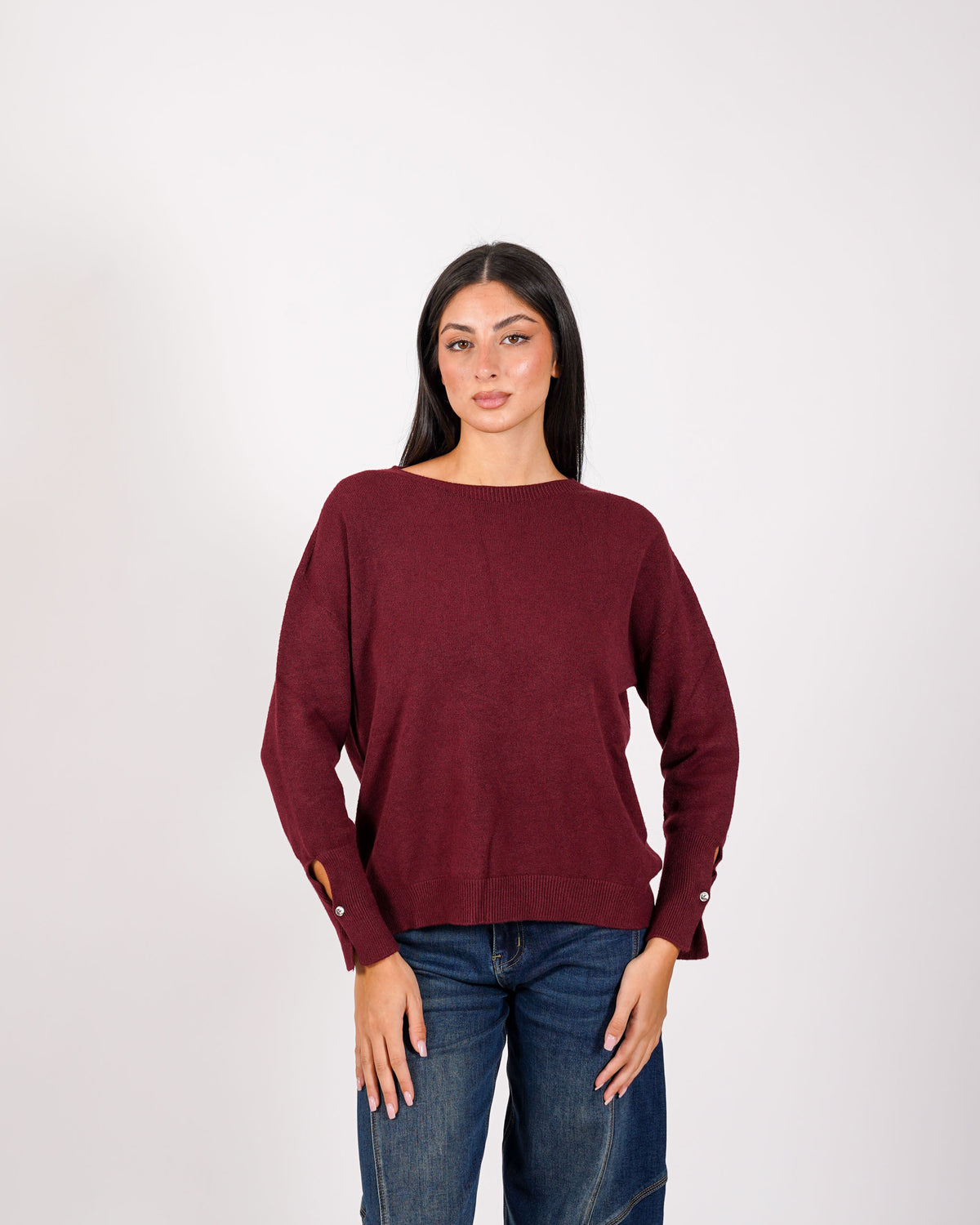 Maglia girocollo in mano viscosa - Kadya