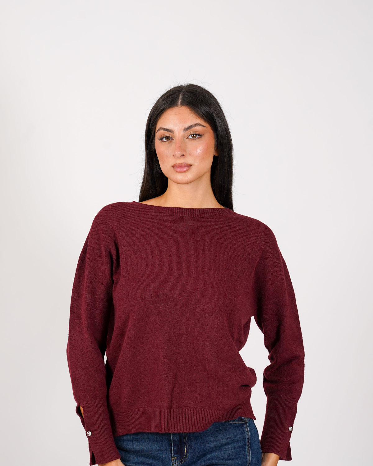 Maglia girocollo in mano viscosa - Kadya