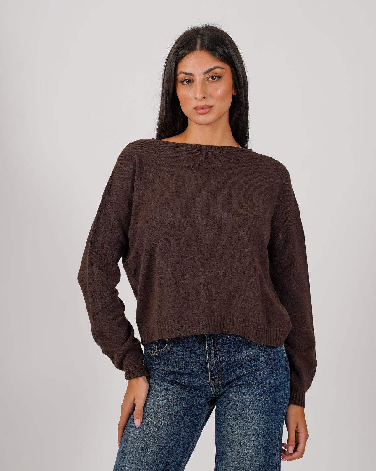 Maglia girocollo in mano lana- Nigeria
