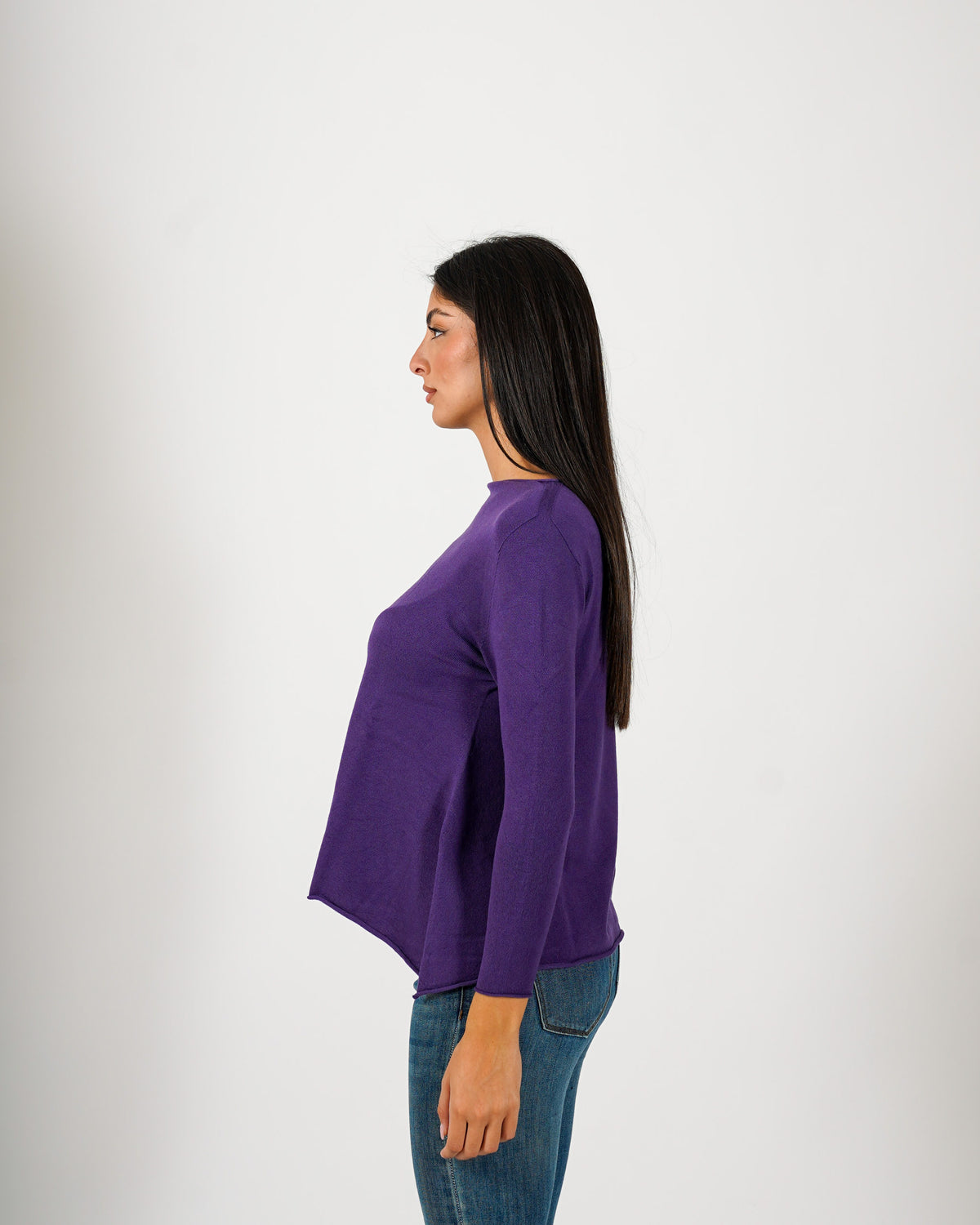 Maglia girocollo minimal con spacchi laterali - Austria