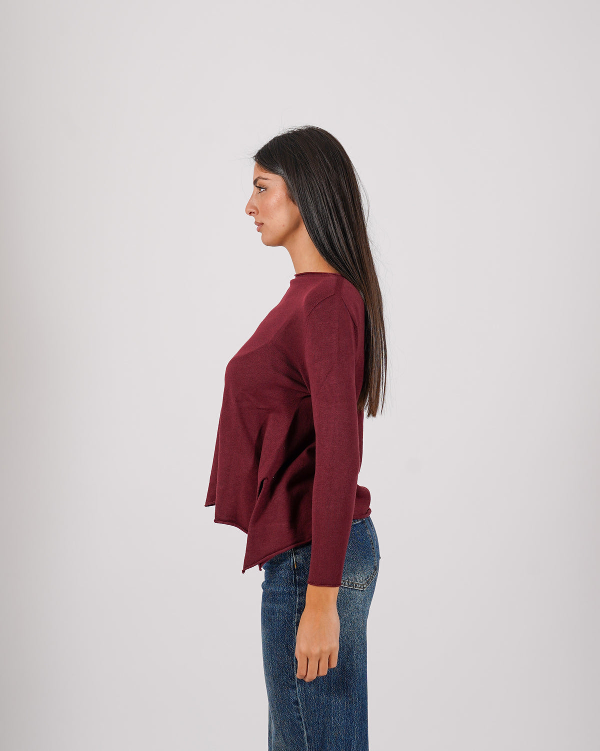 Maglia girocollo minimal con spacchi laterali - Austria