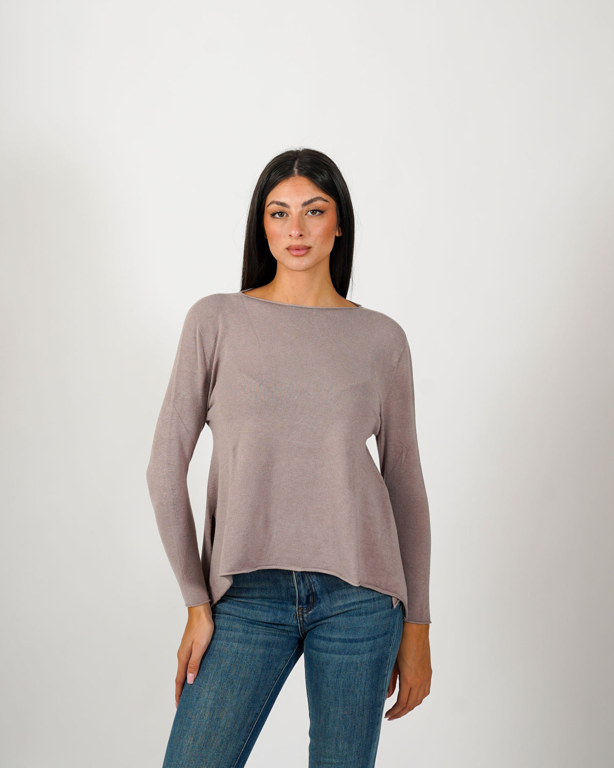 Maglia girocollo minimal con spacchi laterali - Austria