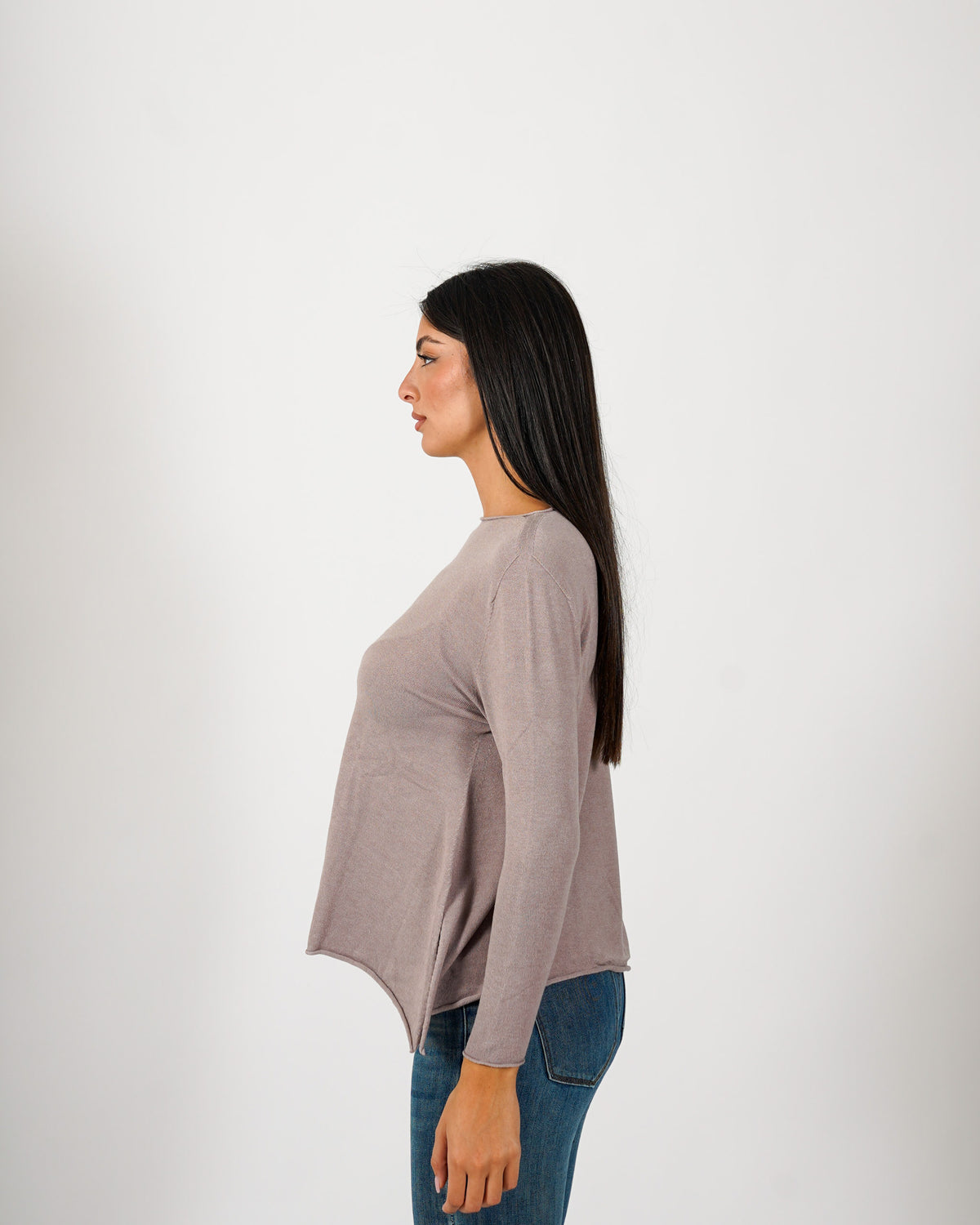 Maglia girocollo minimal con spacchi laterali - Austria