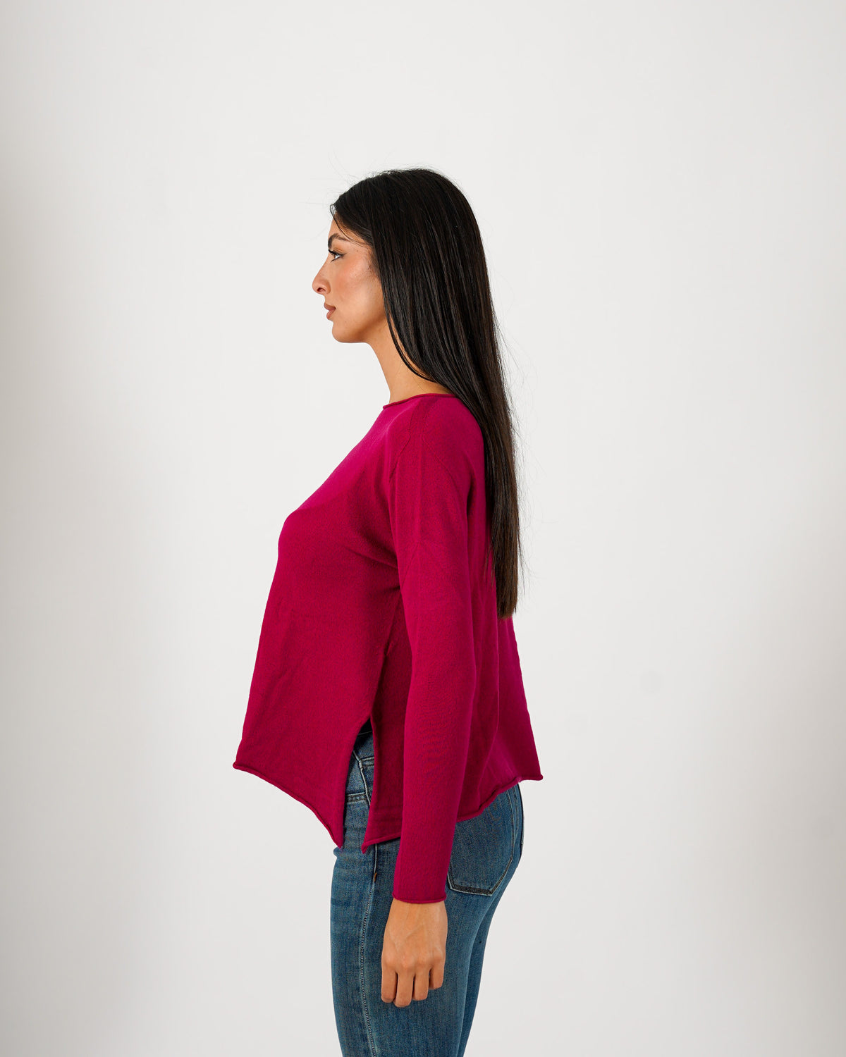 Maglia girocollo minimal con spacchi laterali - Austria