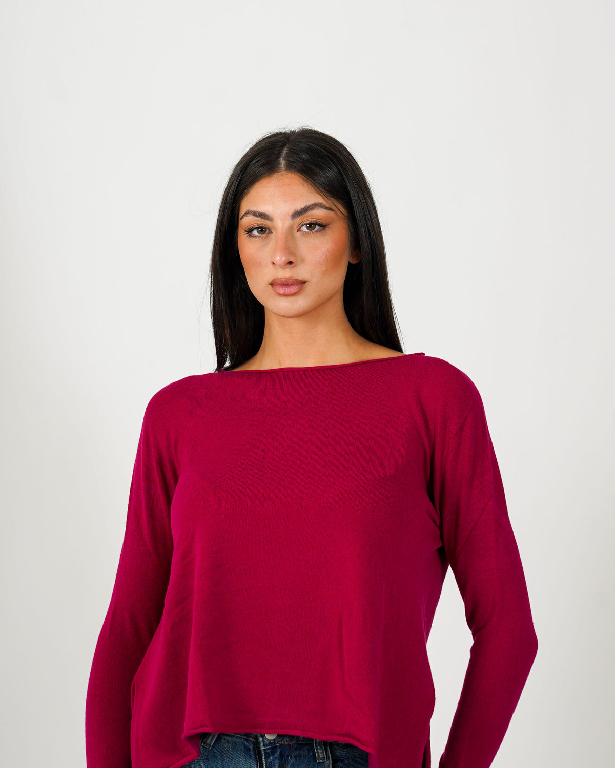 Maglia girocollo minimal con spacchi laterali - Austria