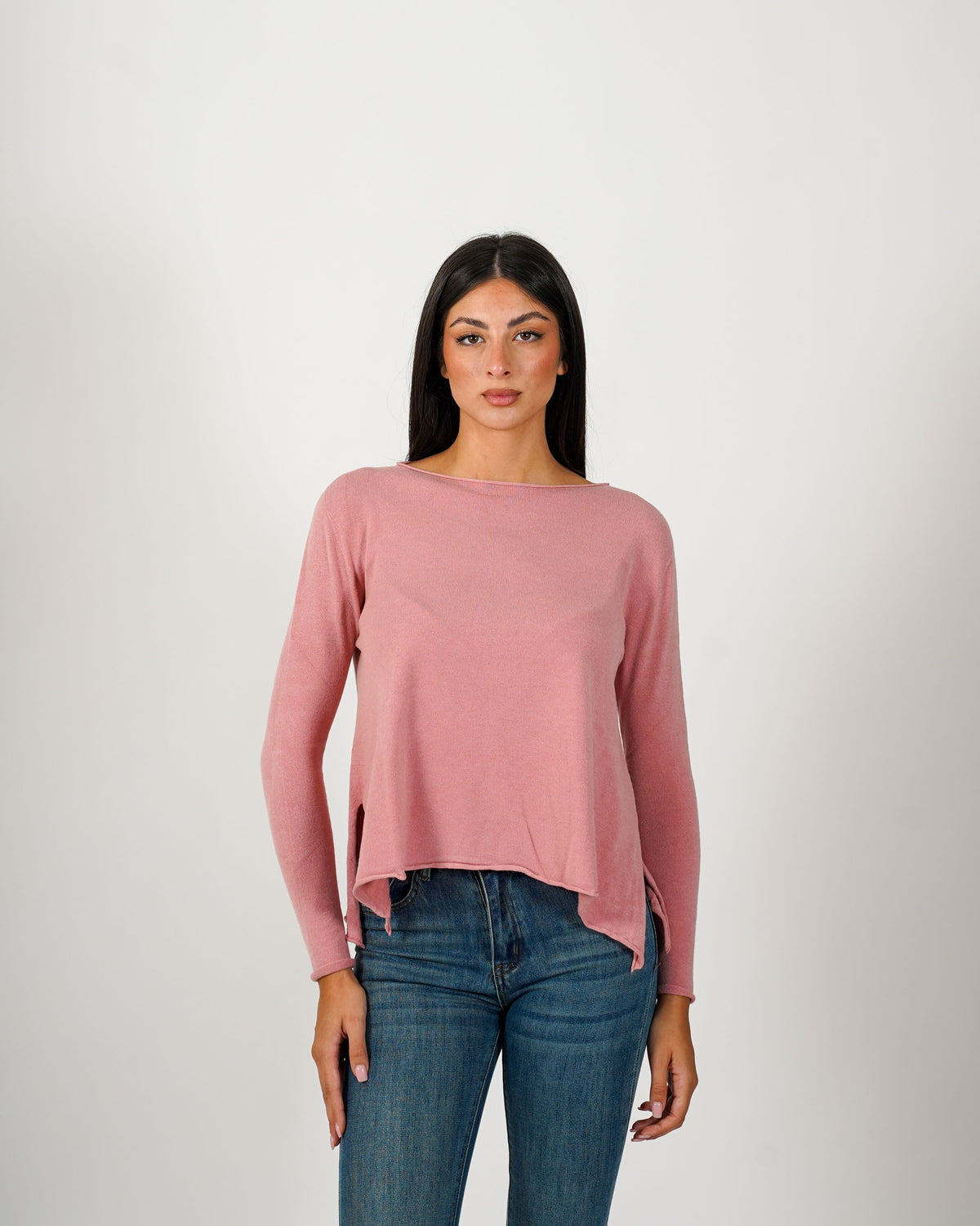 Maglia girocollo minimal con spacchi laterali - Austria