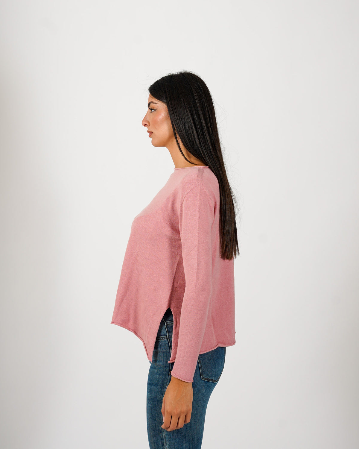 Maglia girocollo minimal con spacchi laterali - Austria