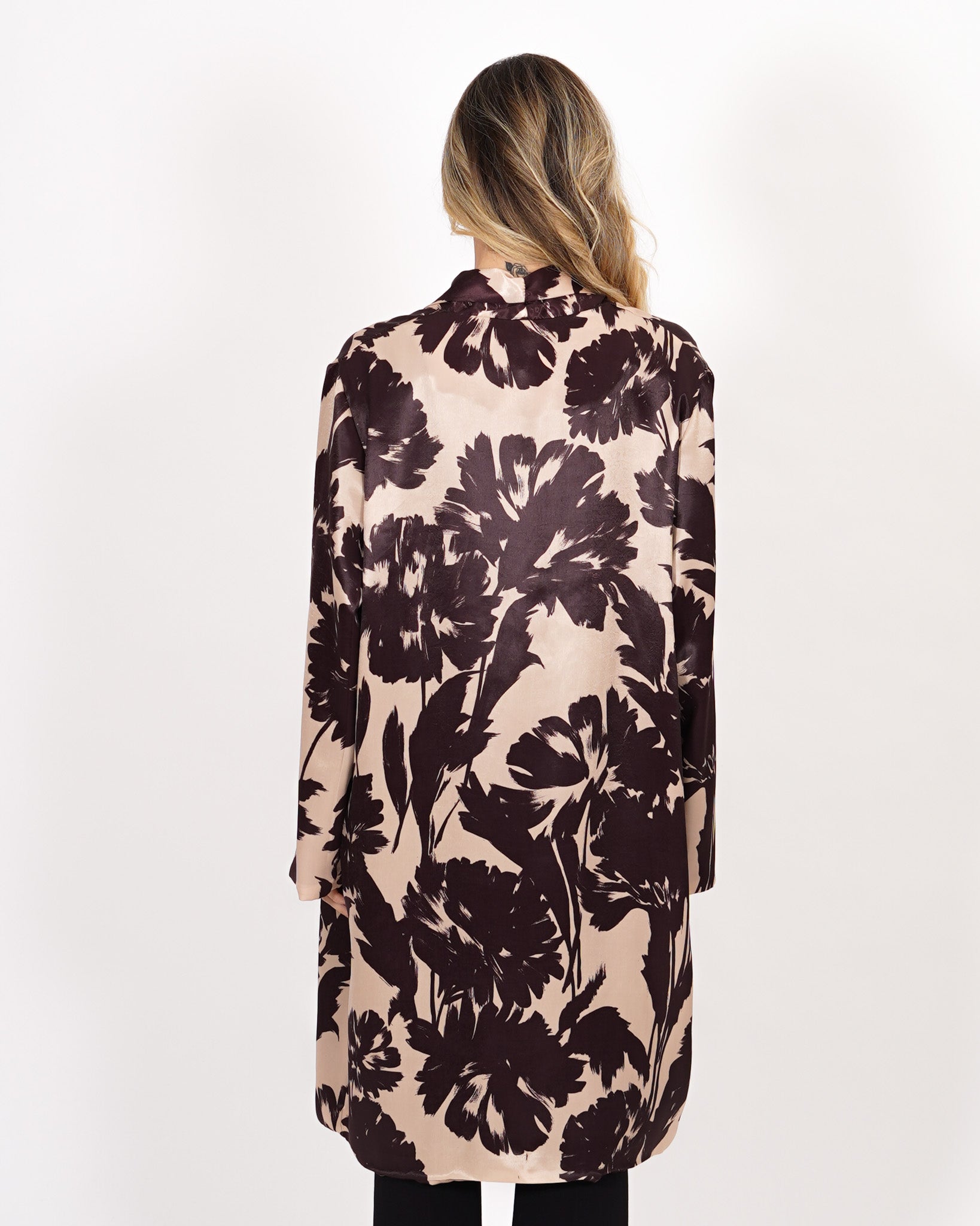 Kimono lungo stampato in raso manopesca - Joelle Uncategorized - Hope Abbigliamento e Accessori Donna Online