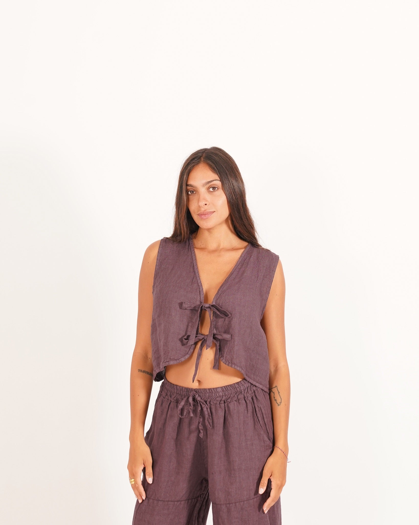Gilet monopetto con coulisse - Stroppa