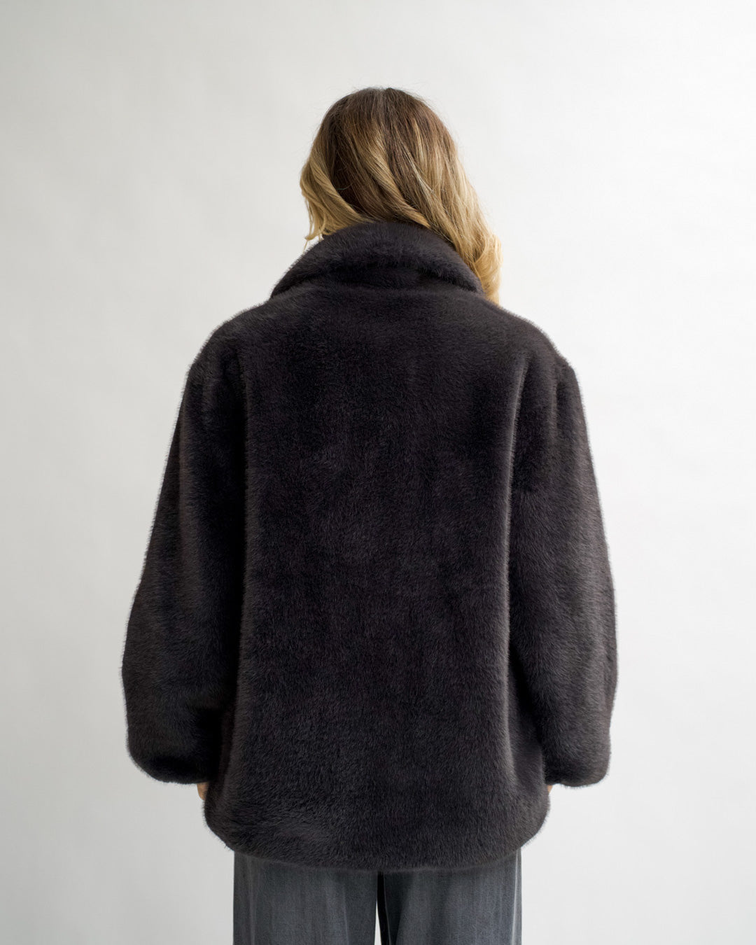 Giacca in eco fur con collo sciallato - Pantano Uncategorized - Hope Abbigliamento e Accessori Donna Online