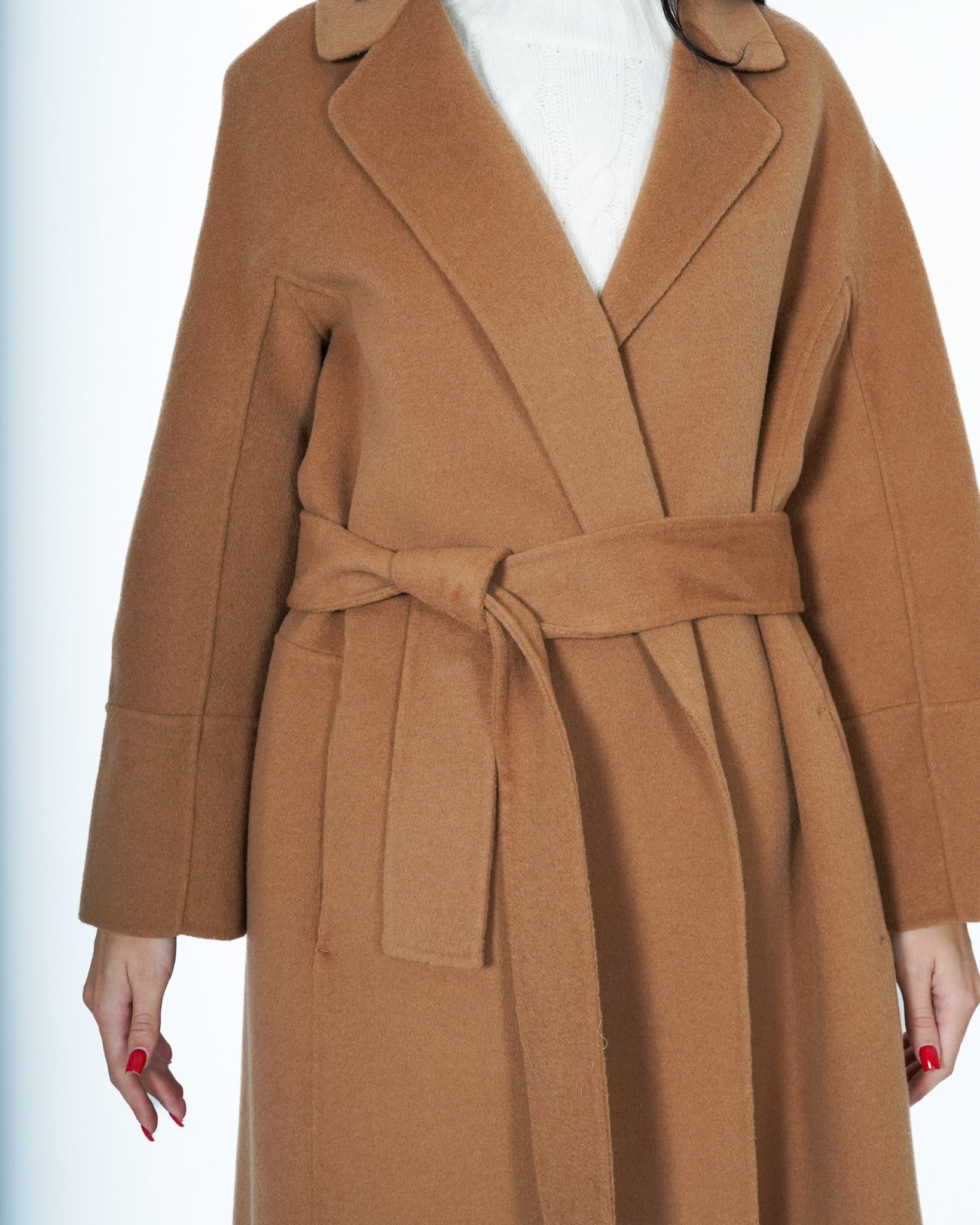 Cappotto con cintura removibile in tessuto double di lana - Coppola Uncategorized - Hope Abbigliamento e Accessori Donna Online